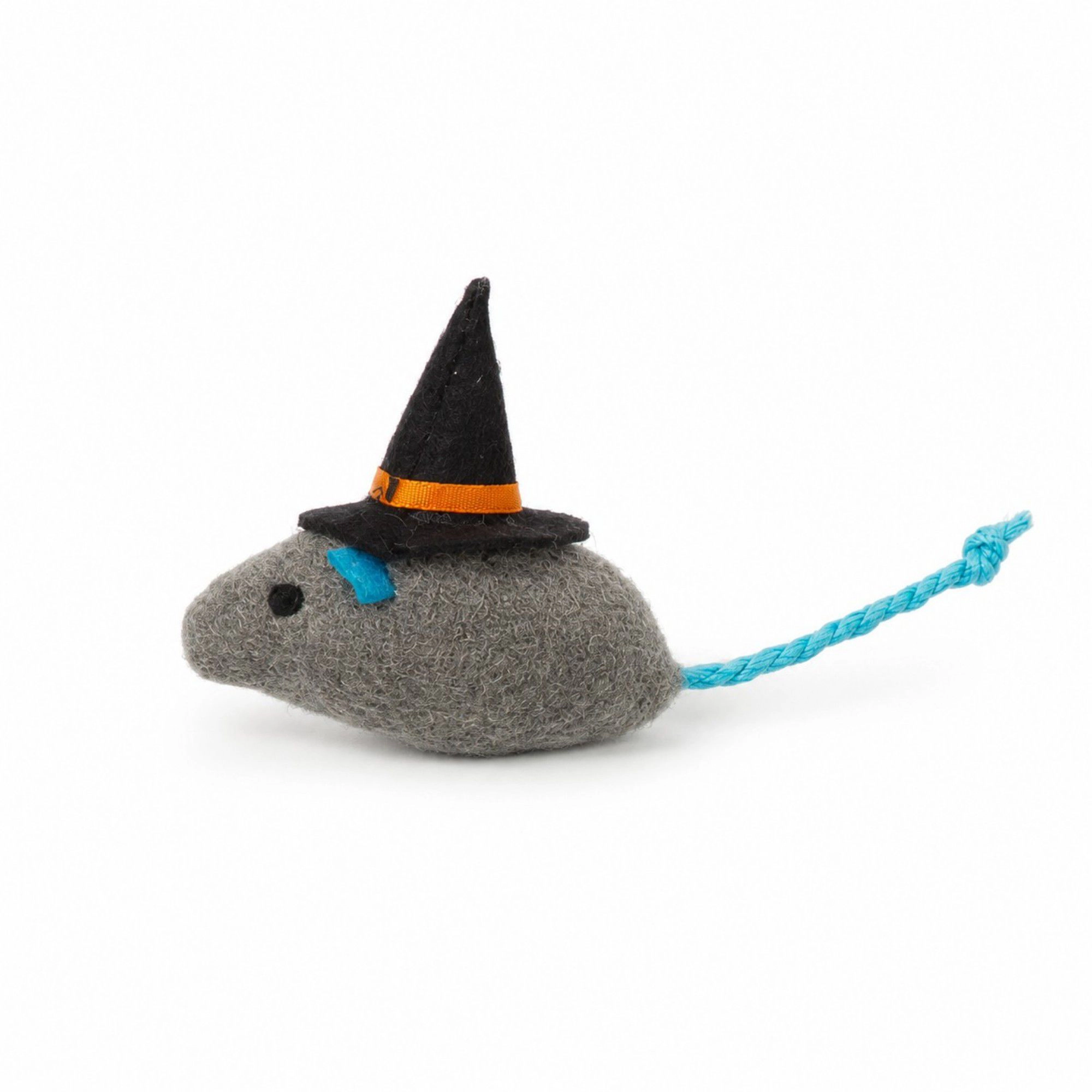 Alilang Pet Halloween Witch Mouse Plush Rope Tail Cat Toy