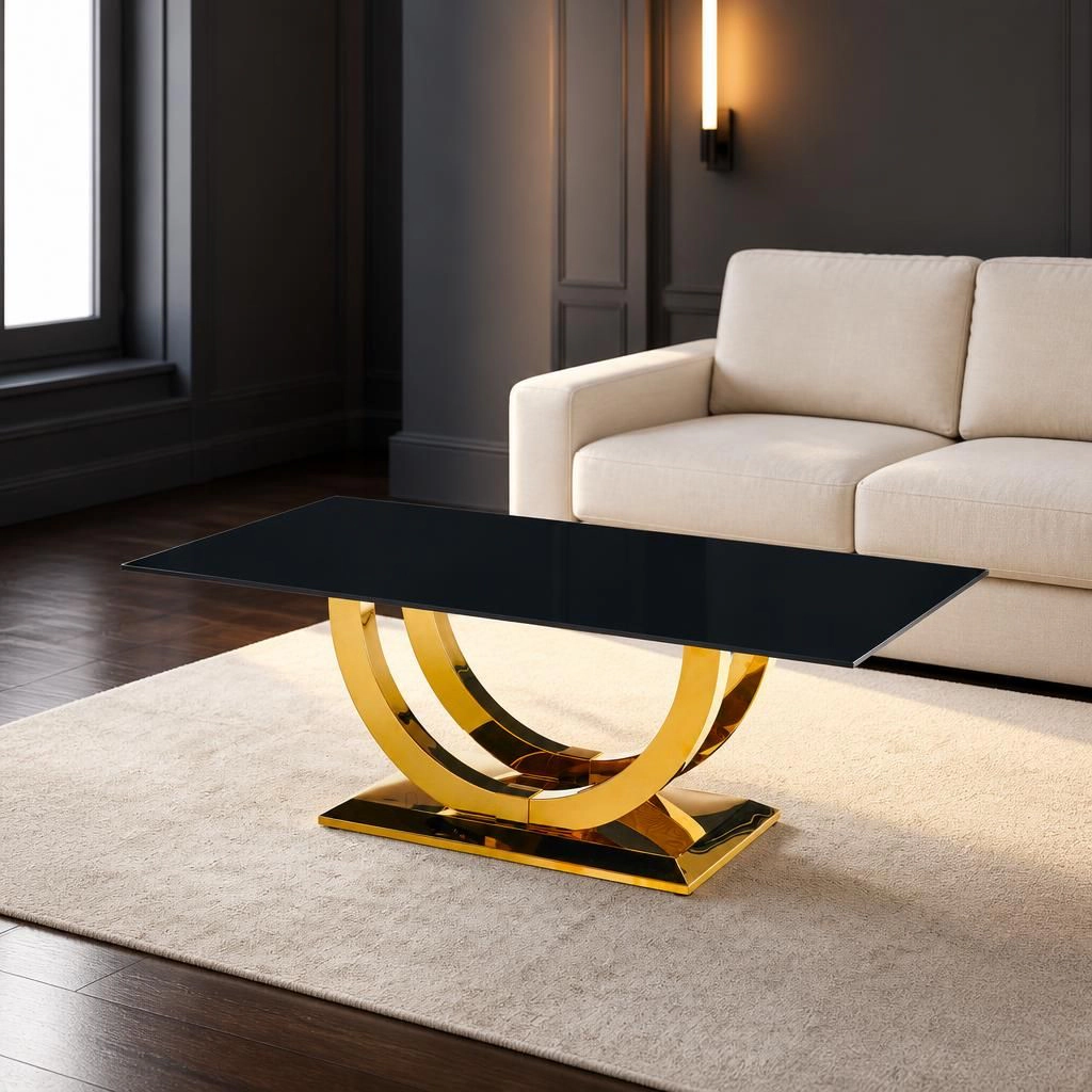 GOODSILO Modern Durable Rectangular Low Profile Coffee Table
