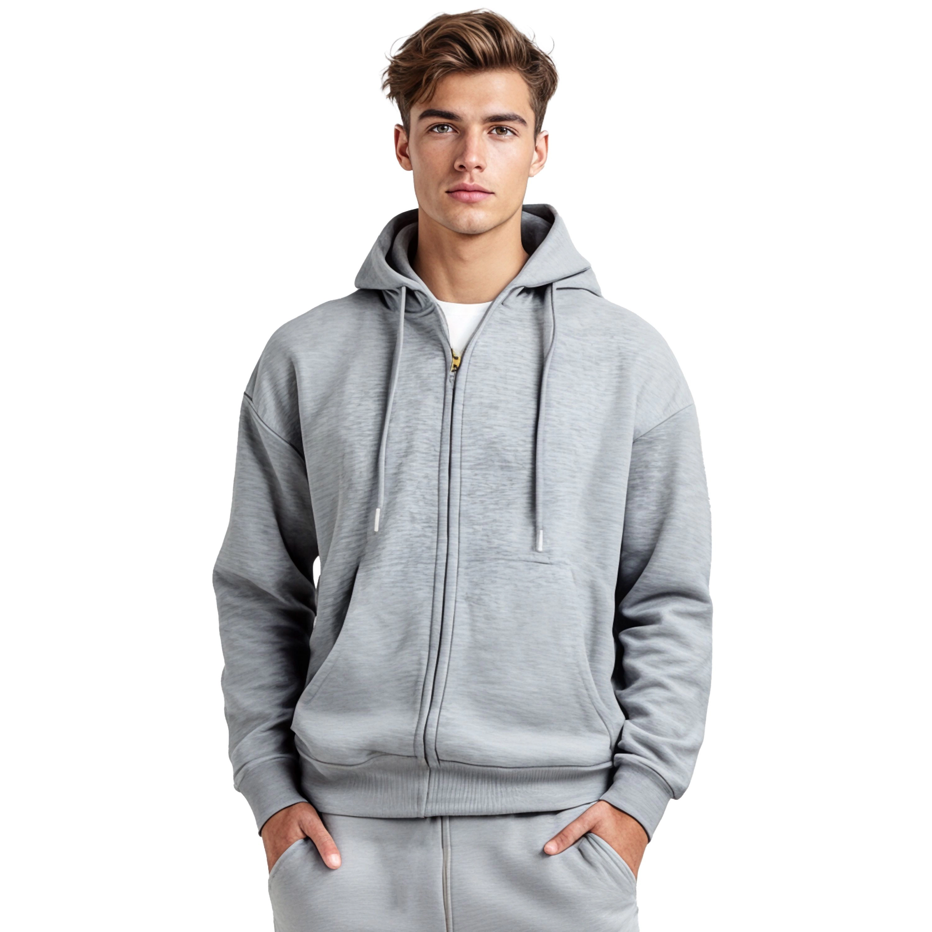 Galaxy Men's Sherpa Lined Full Zip-Up Hoodie Sweatshirt (S-3XL)