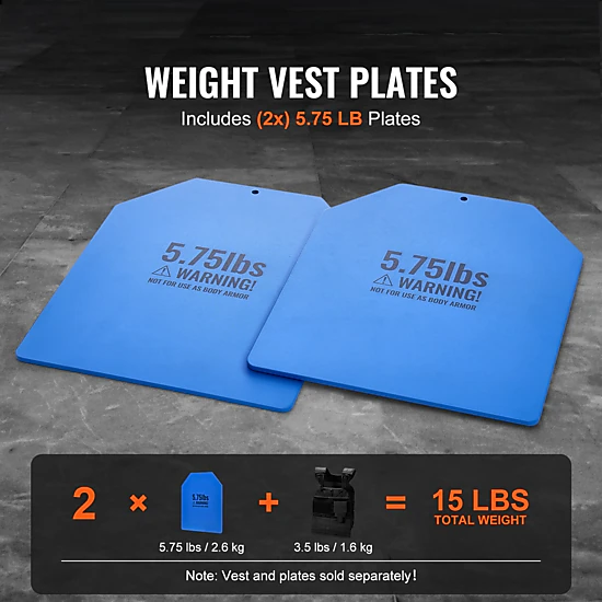 HONGGE Weight Vest Plates Pairs Premium Steel Weighted plates Contoured Ergonomic Fit – WODs Additional Weight for