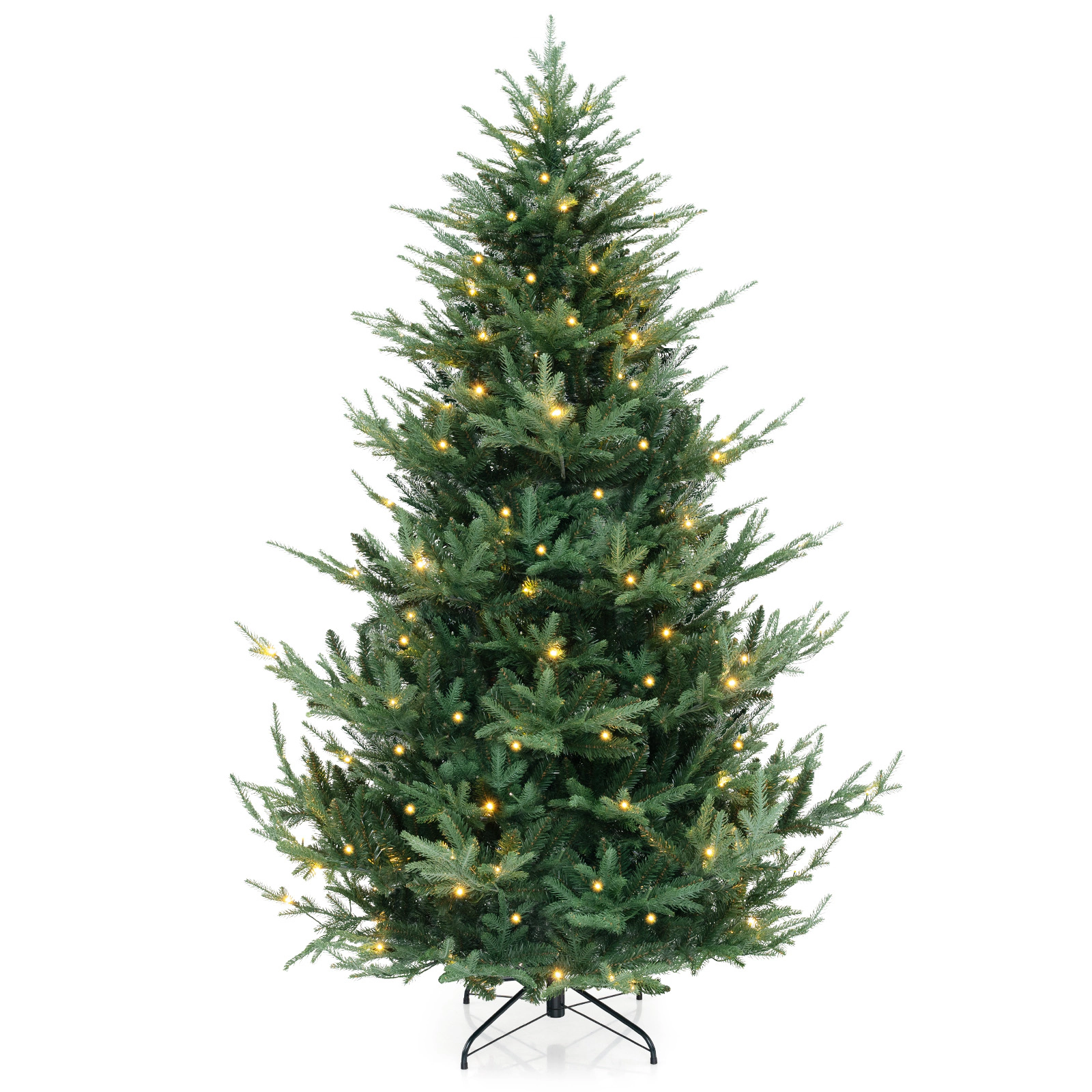 SlickBlue Artificial Christmas Tree with 8 Lighting Modes and LEDs