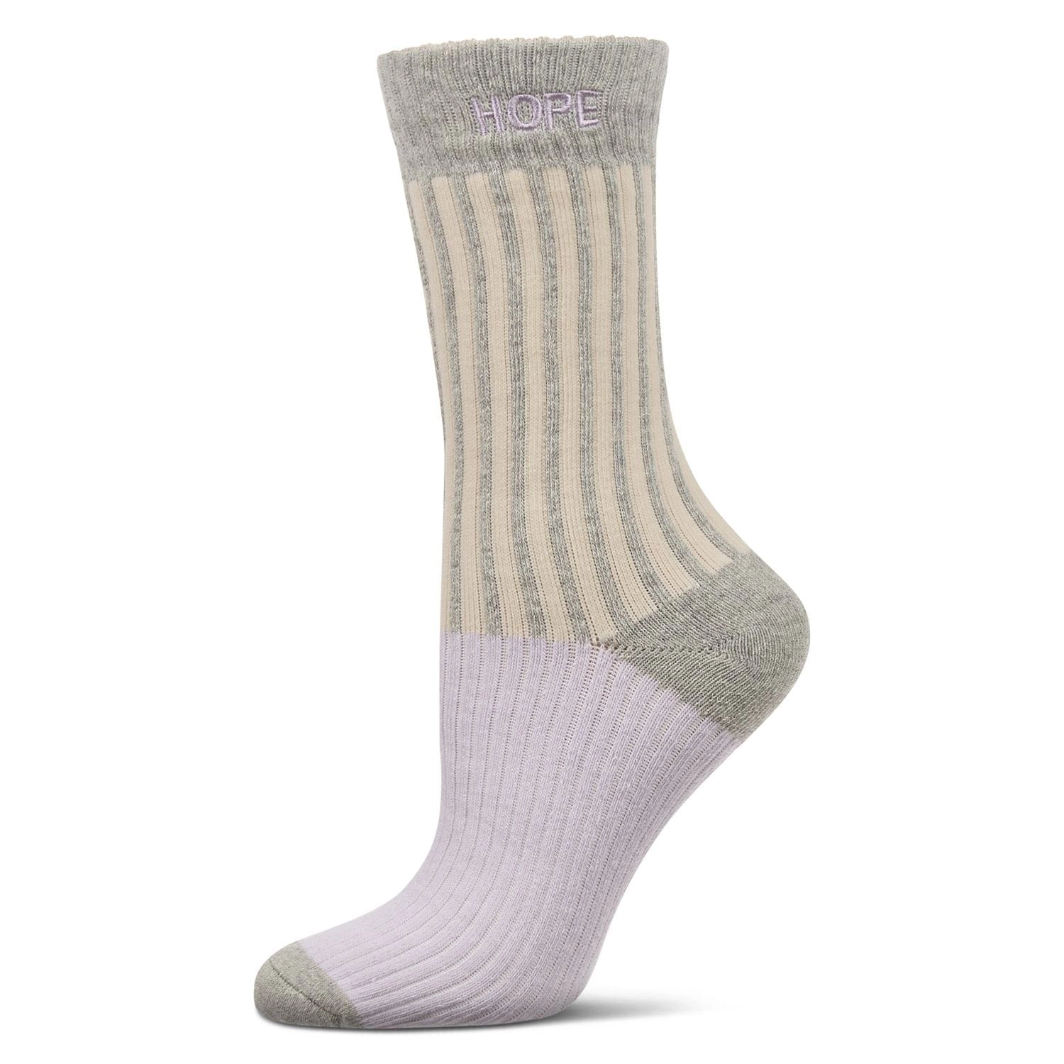 MeMoi Women's Inspirations Embroidered Cuff Crew Socks