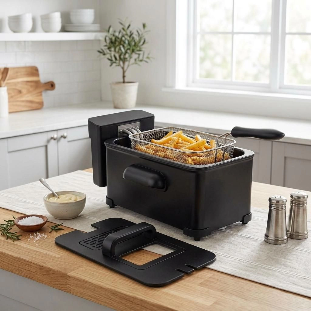 SlickBlue Electric Deep Fryer with 6 Presets and Adjustable Temperature