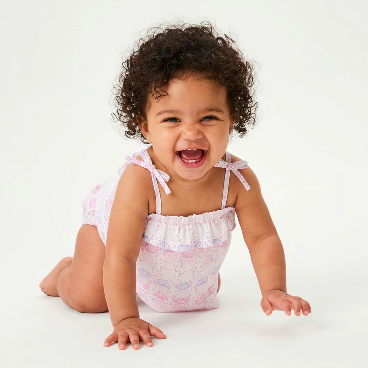 Rockets of Awesome Ruffle Shell Strap Top For Baby Girl
