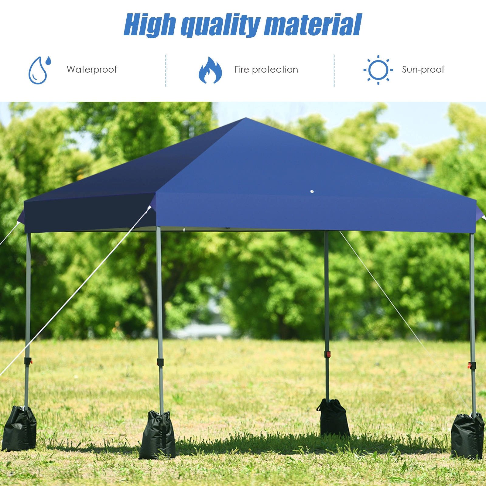 LJG 8'x8' Outdoor Pop up Canopy Tent with Roller Bag