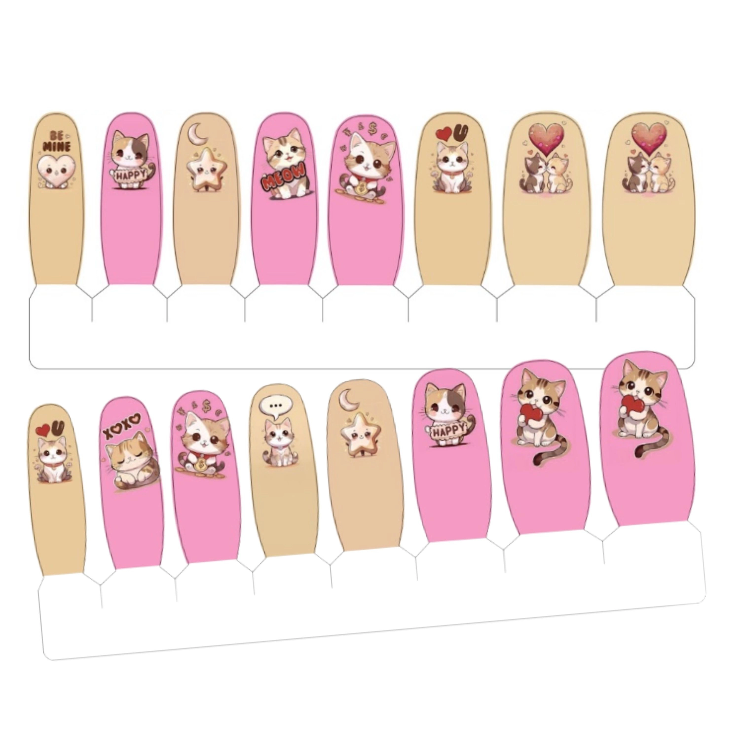 XPNail Women's Nail Polish Strips Meow 16ct