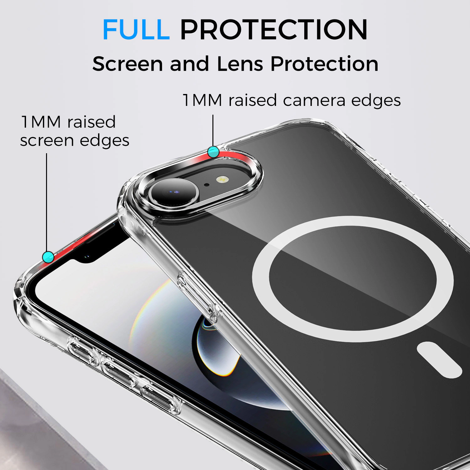 Alpha Digital Made for iPhone 17e, MagSafe, Shockproof - Clear Phone Case