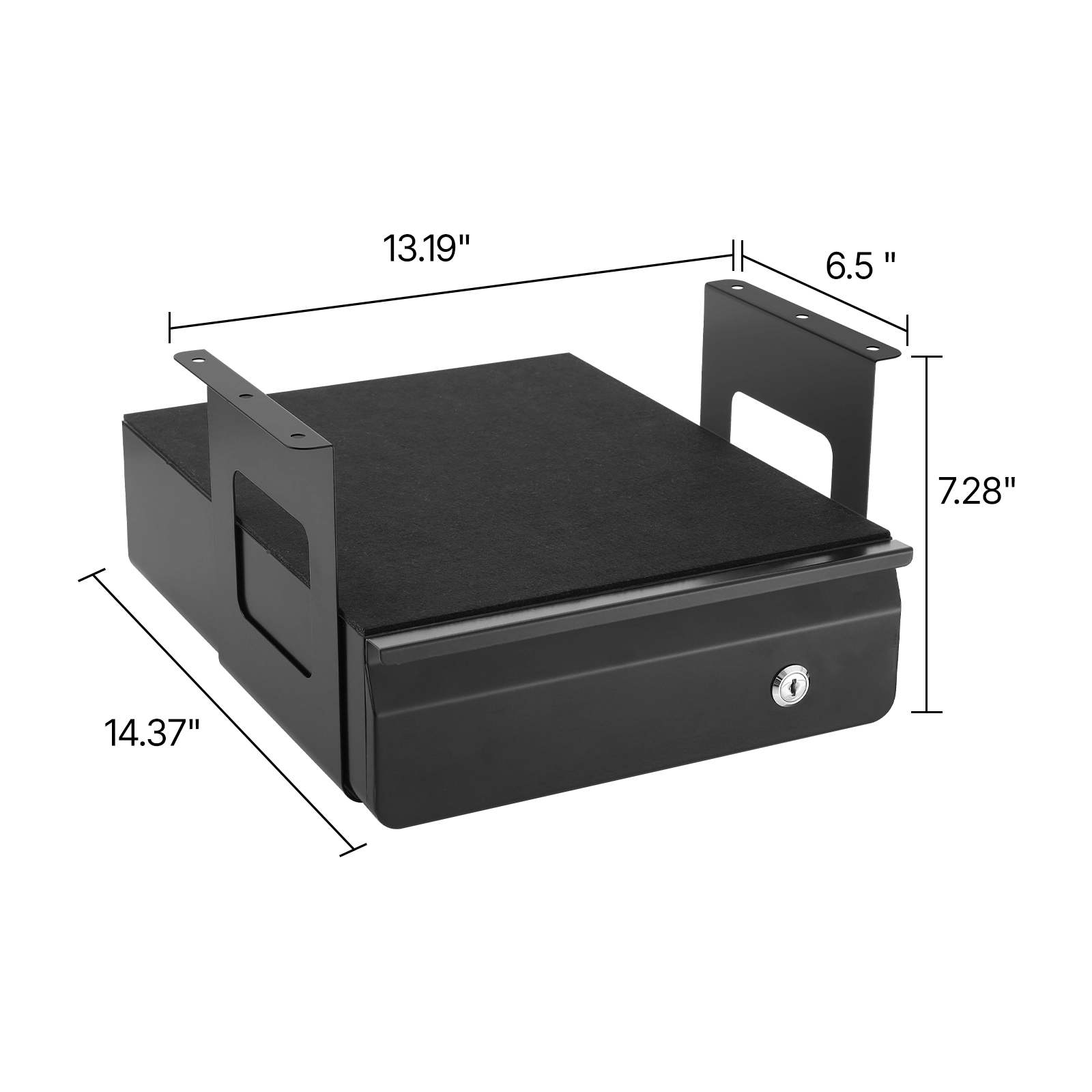 HONGGE Wide Under Desk Drawer Slide Out, Pull-out Drawer Attachment, Hidden Desktop Storage Organizer