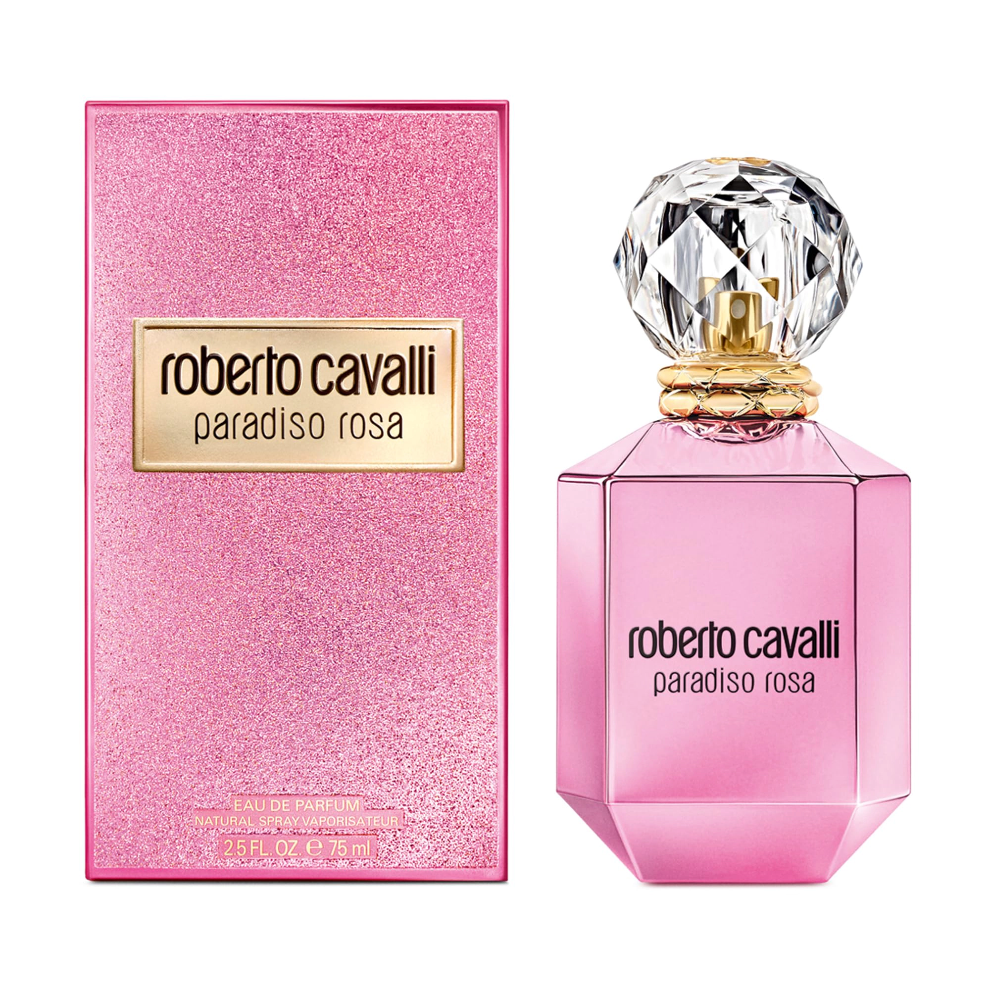 Roberto Cavalli Paradiso Rosa Eau de Parfum for Women, Floral Fruity Fresh 2.5 oz Spray