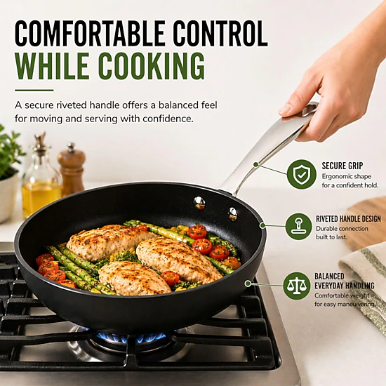 Alva Maestro Ceramic-Coated Nonstick Frying Pan - Induction & Oven Safe