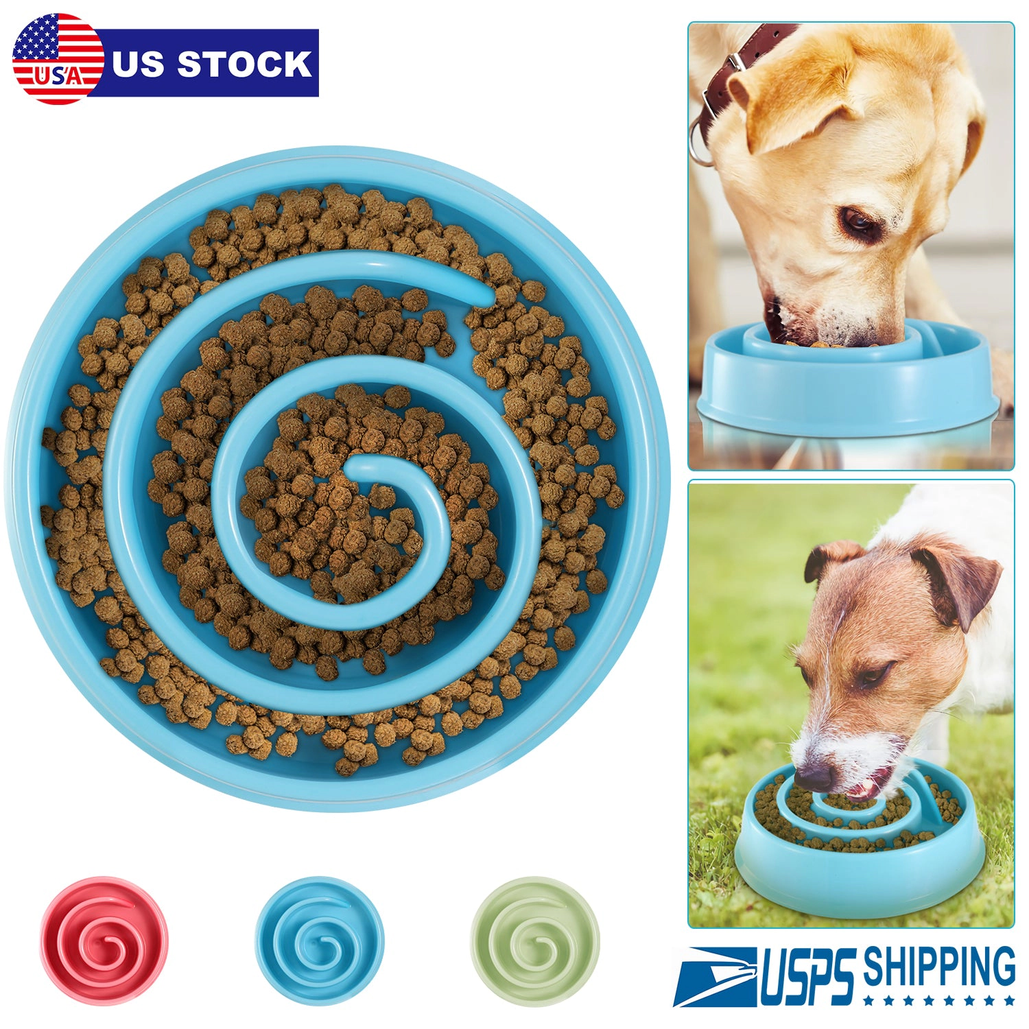 GBruno Spiral Maze Slow Feeder Dog Bowl