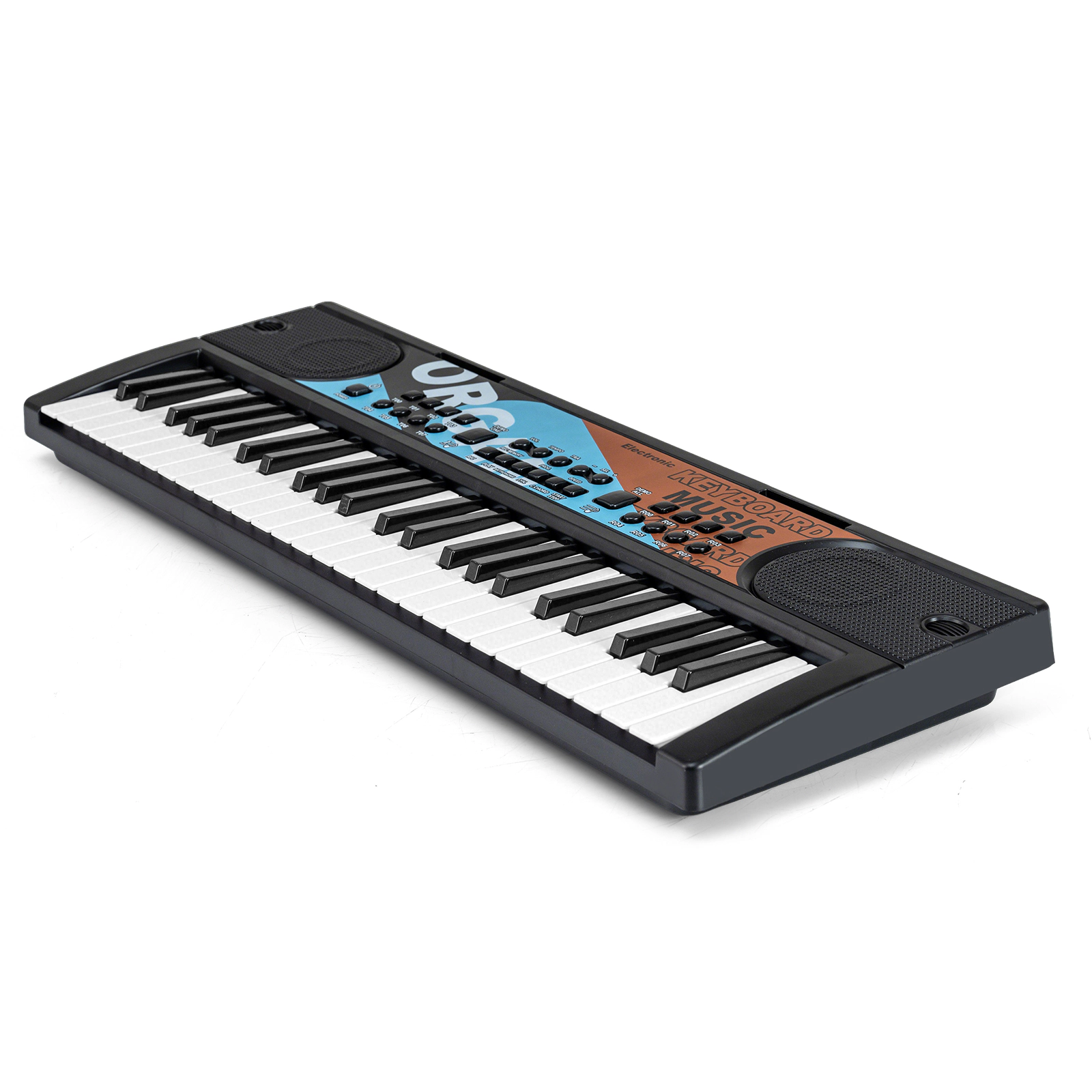 SUGIFT 49-Key Portable Kids Electric Keyboard Piano with 8 Rhythms 8 Tones and 10 Demo Songs Ages 3+ Black/White