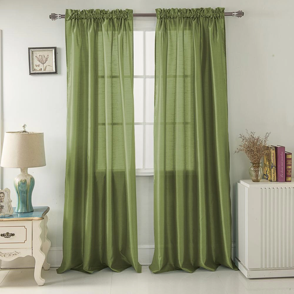 RT Designers Collection Nikki Premium Rod Pocket Curtain Panel 54" x 90" Red