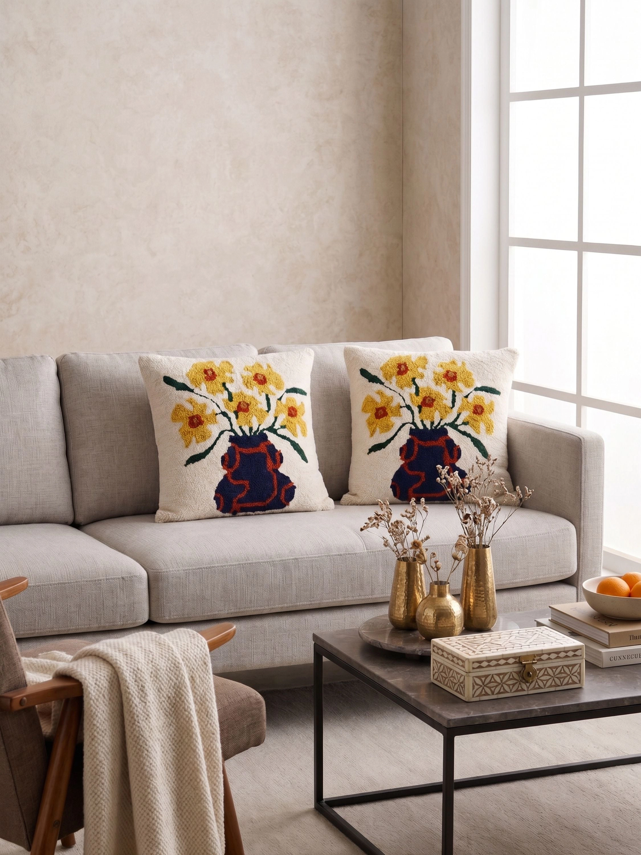 GAURI KOHLI Verona Throw Pillow 20"x20"