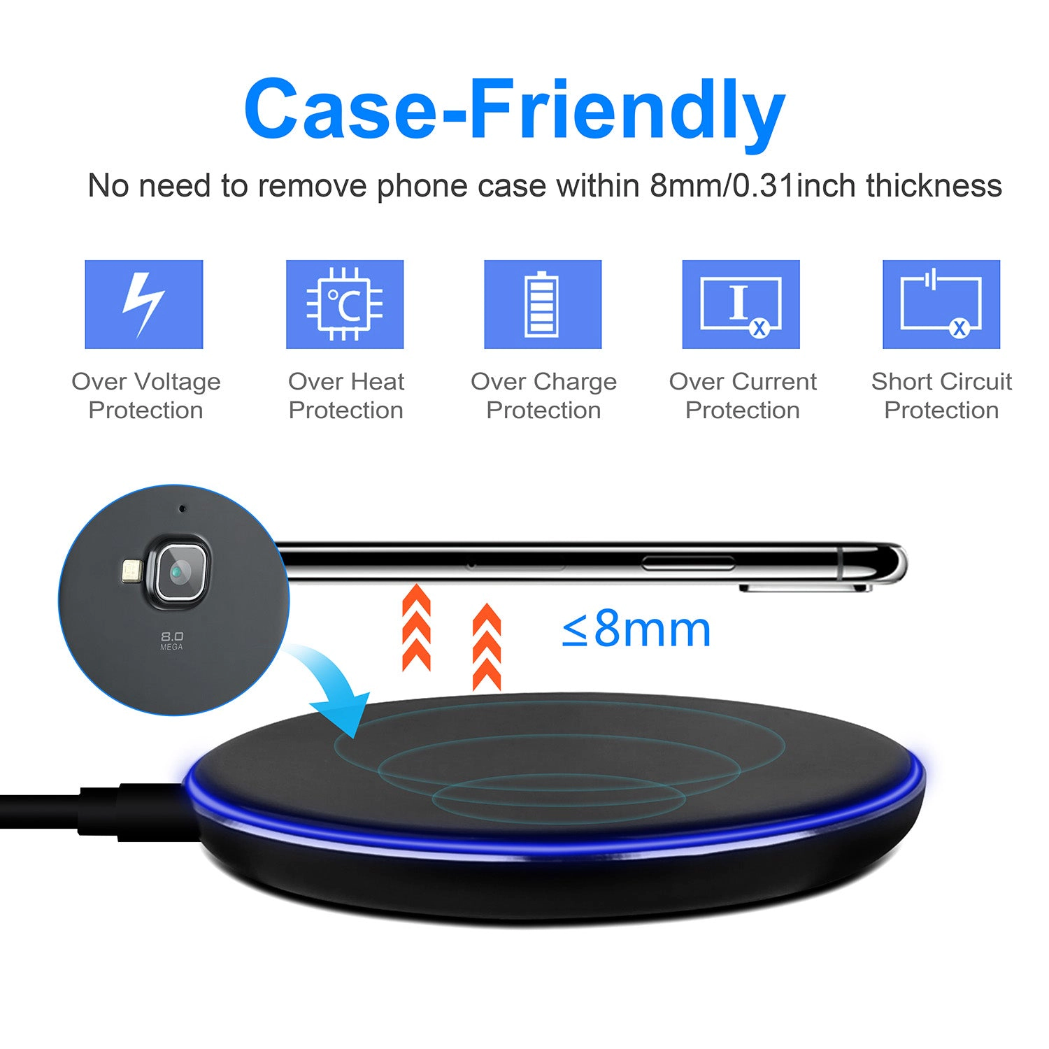 GBruno Qi-Certified 5W Wireless Charging Pad