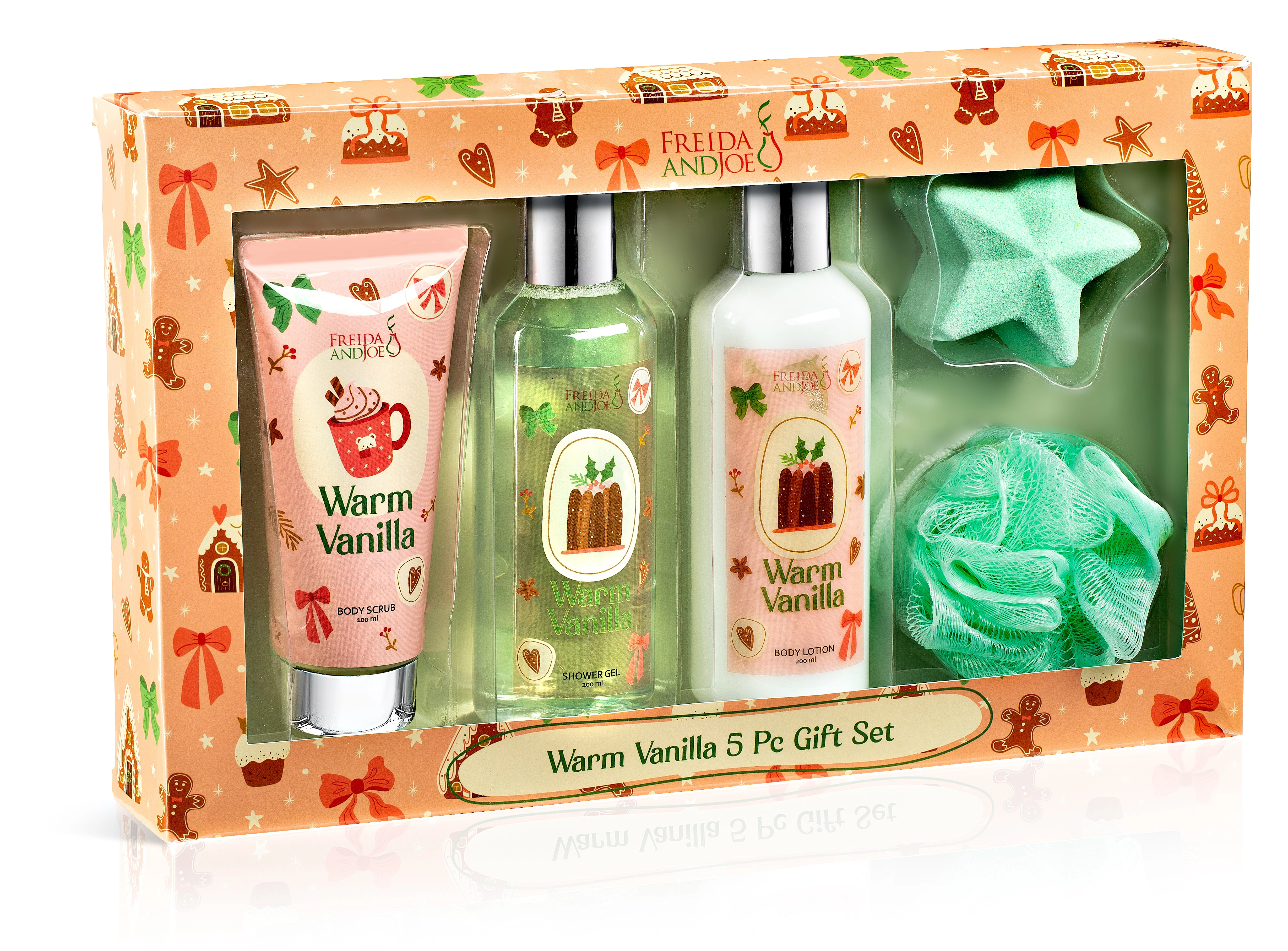 Freida and Joe Women Warm Vanilla Fragrance Bath And Body Collection Gift Box Set