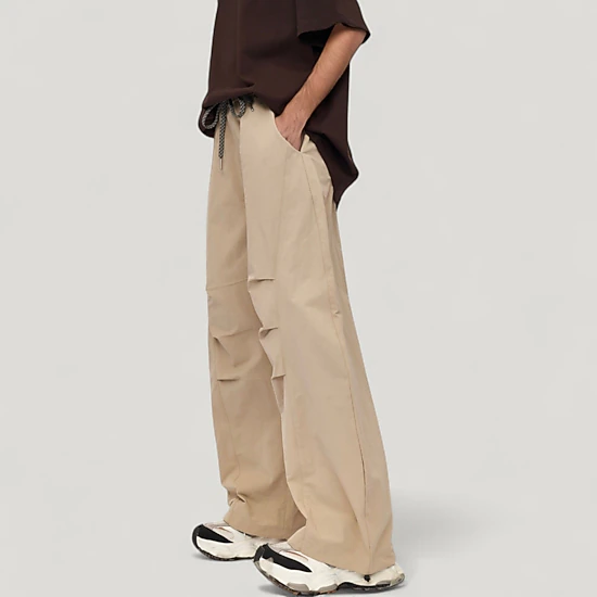 Anna-Kaci Men's Wide-Leg Relaxed Fit Drawstring Waist Casual Sweatpants