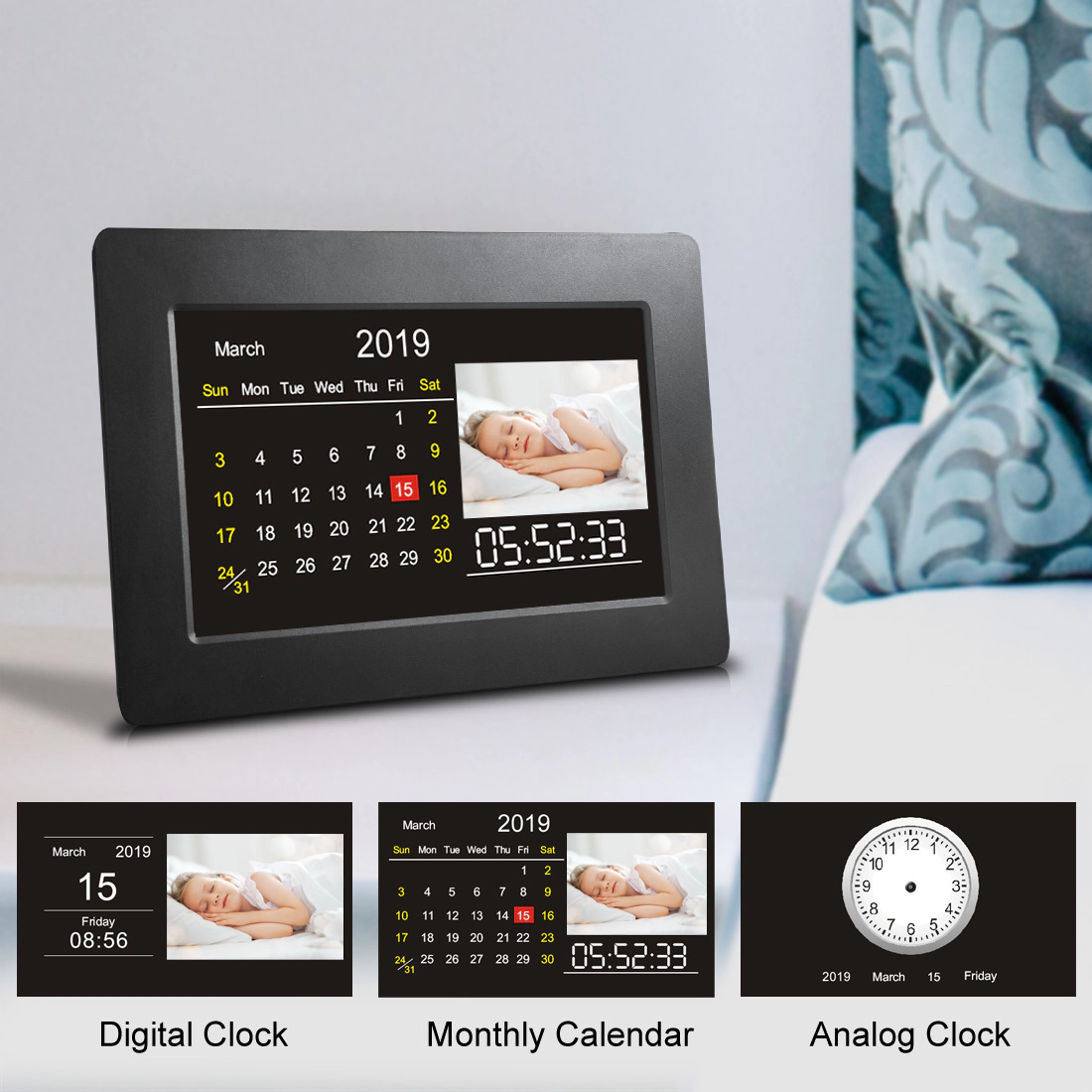 Sungale 7 Inch 1024x600, USB & SD Card Support - Digital Photo Frame