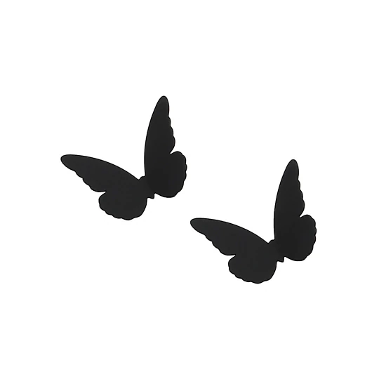SOHI Women's Black Minimal Butterfly Stud Earrings