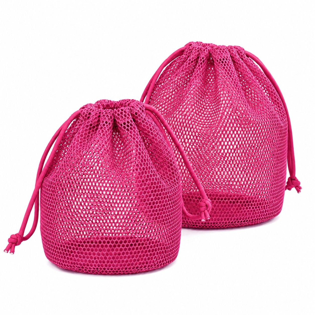 Alilang Women's 2-Pack Mesh Drawstring Shower Bags, Large and Small Travel Organizer Set, Mint Green