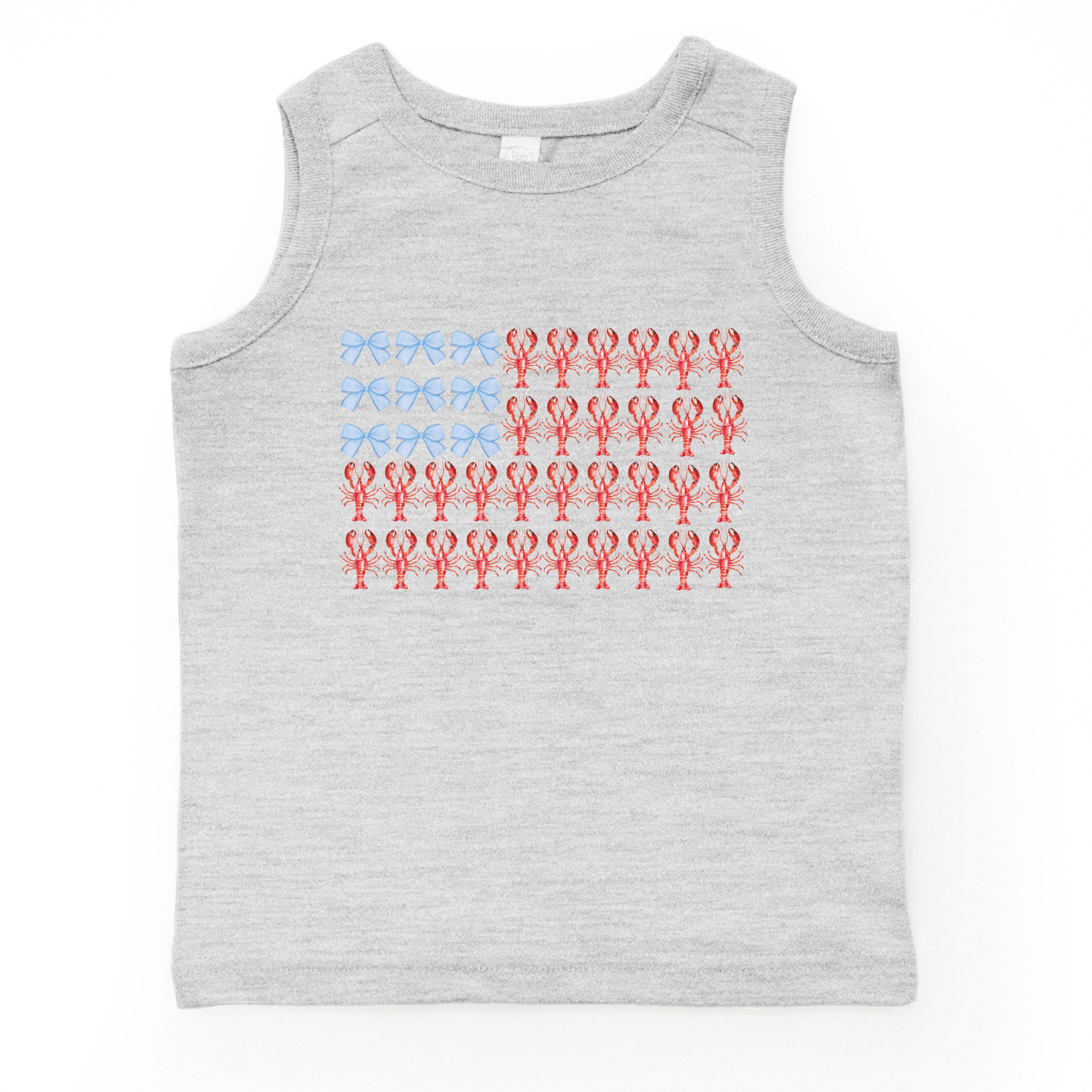 The Juniper Shop - Youth Tank Top Lobster American Flag Coquette