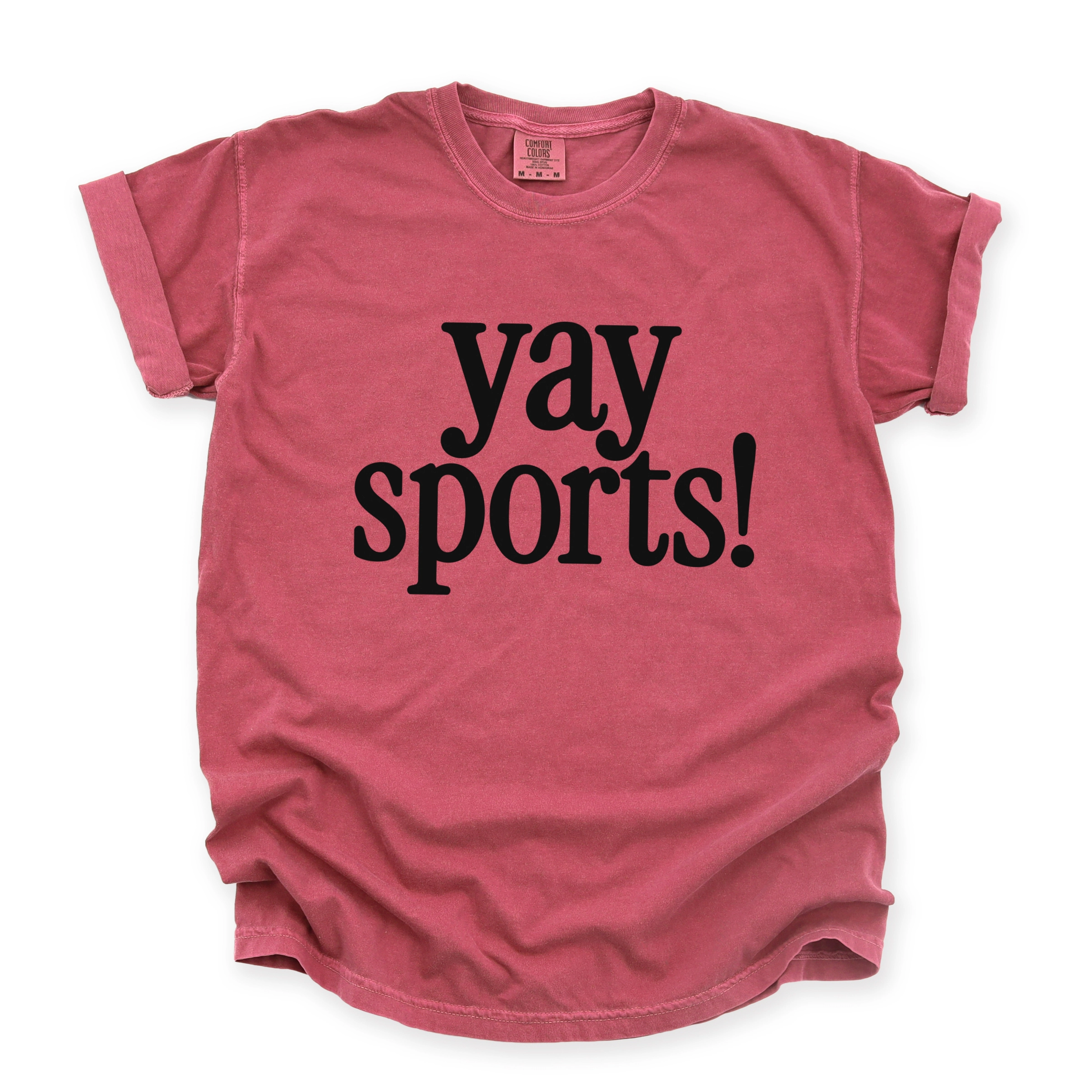 Simply Sage Market - Women's Garment Dyed Graphic T-Shirt Yay Sports!