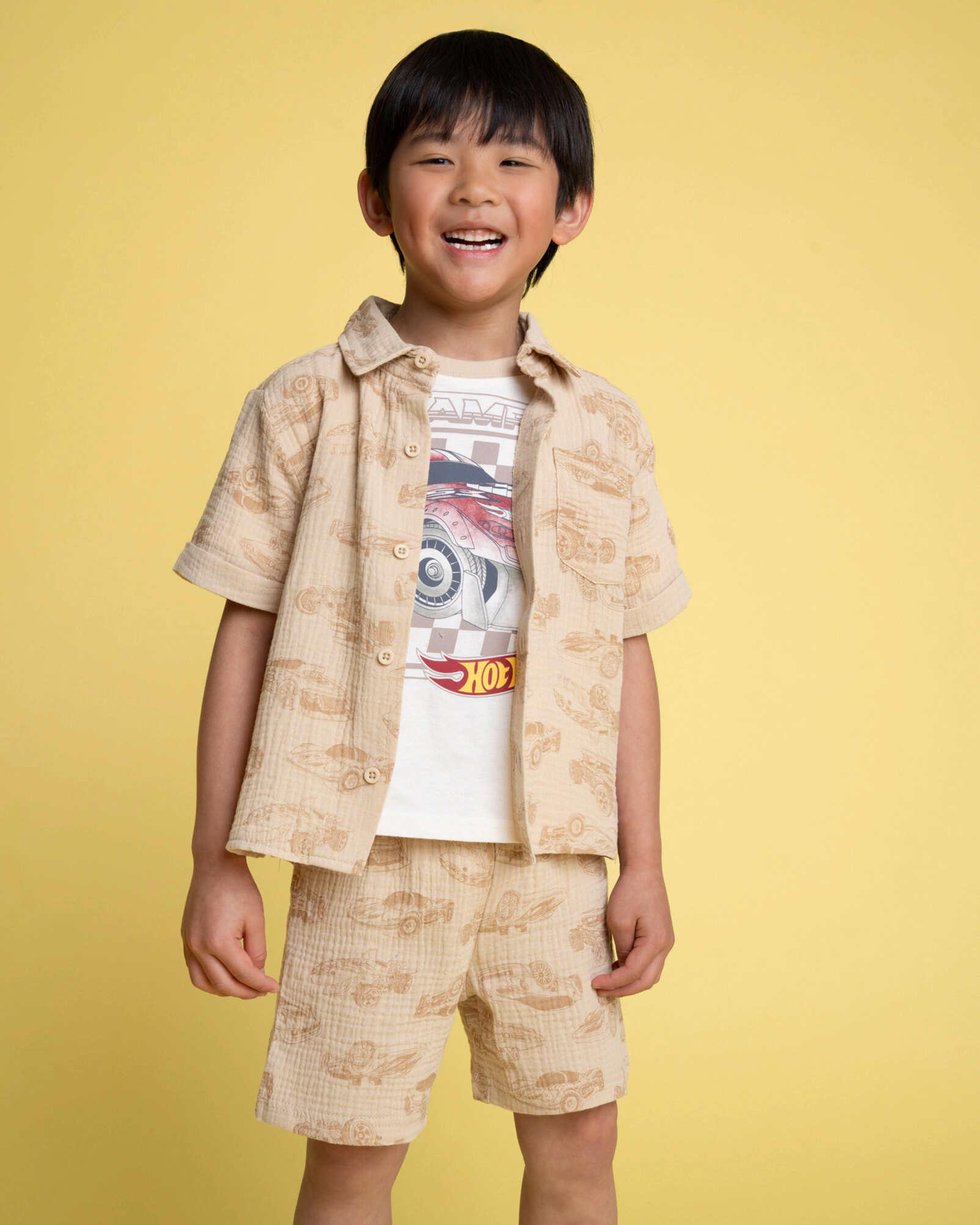 Hot Wheels Boys' Racing Shirt Tee and Shorts Set