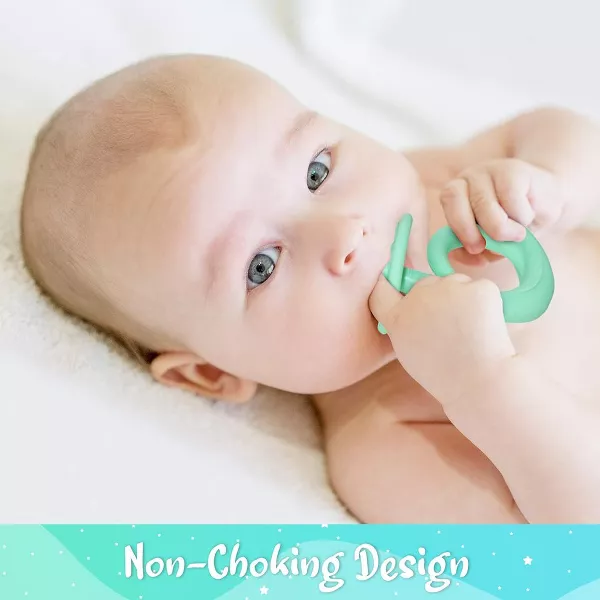 Sperric Baby Teething Toys, Silicone Teether Chew Toys Freezer Safe BPA Free, Soothe Babies Gums