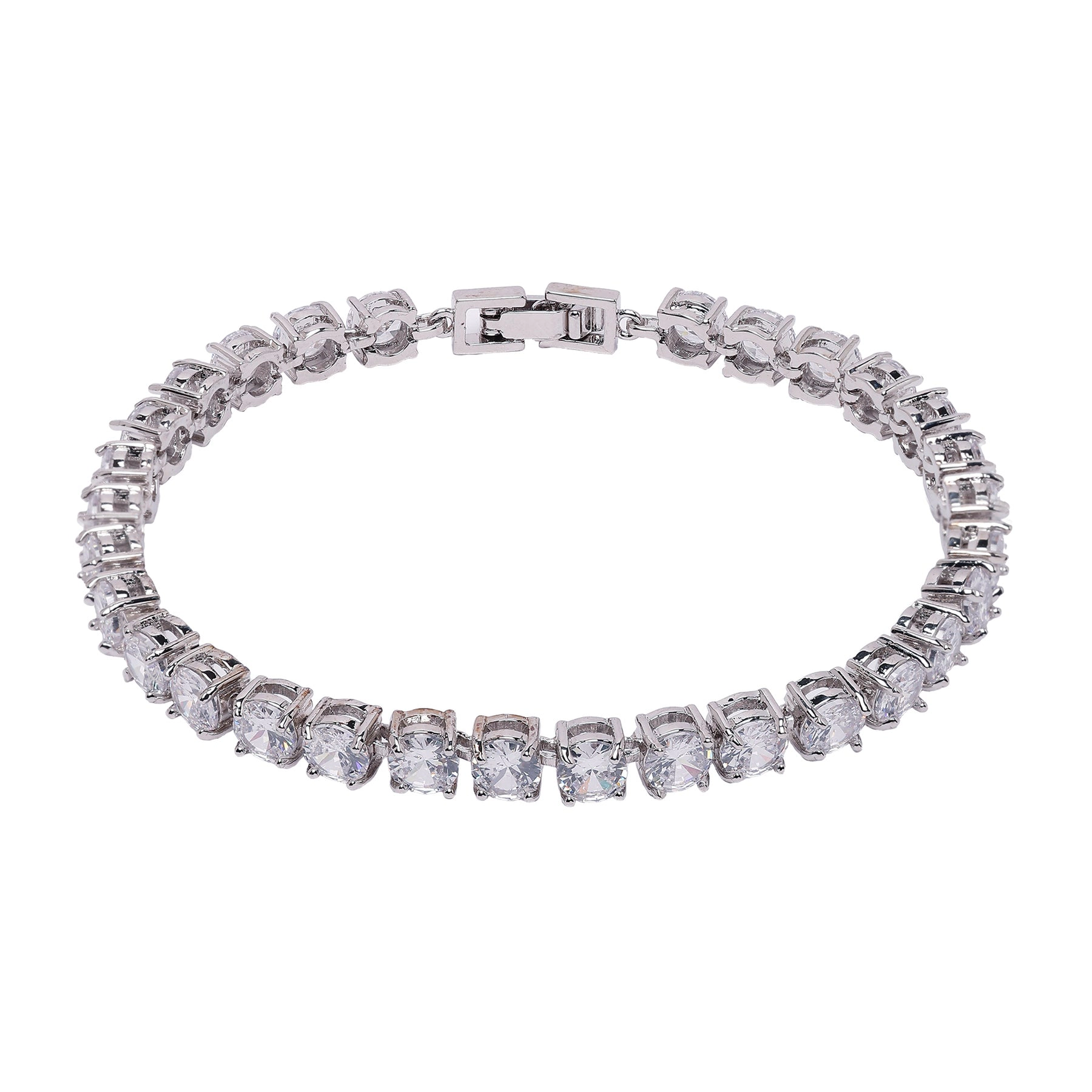 AGP PARIS Womens Diva Delicate Bezel Tennis Bracelet