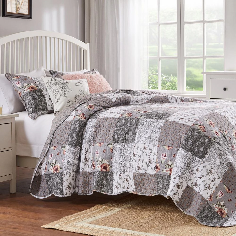 Greenland Home Fashions Barefoot Bungalow Giulia Comfortable Quilt Set 3 Piece