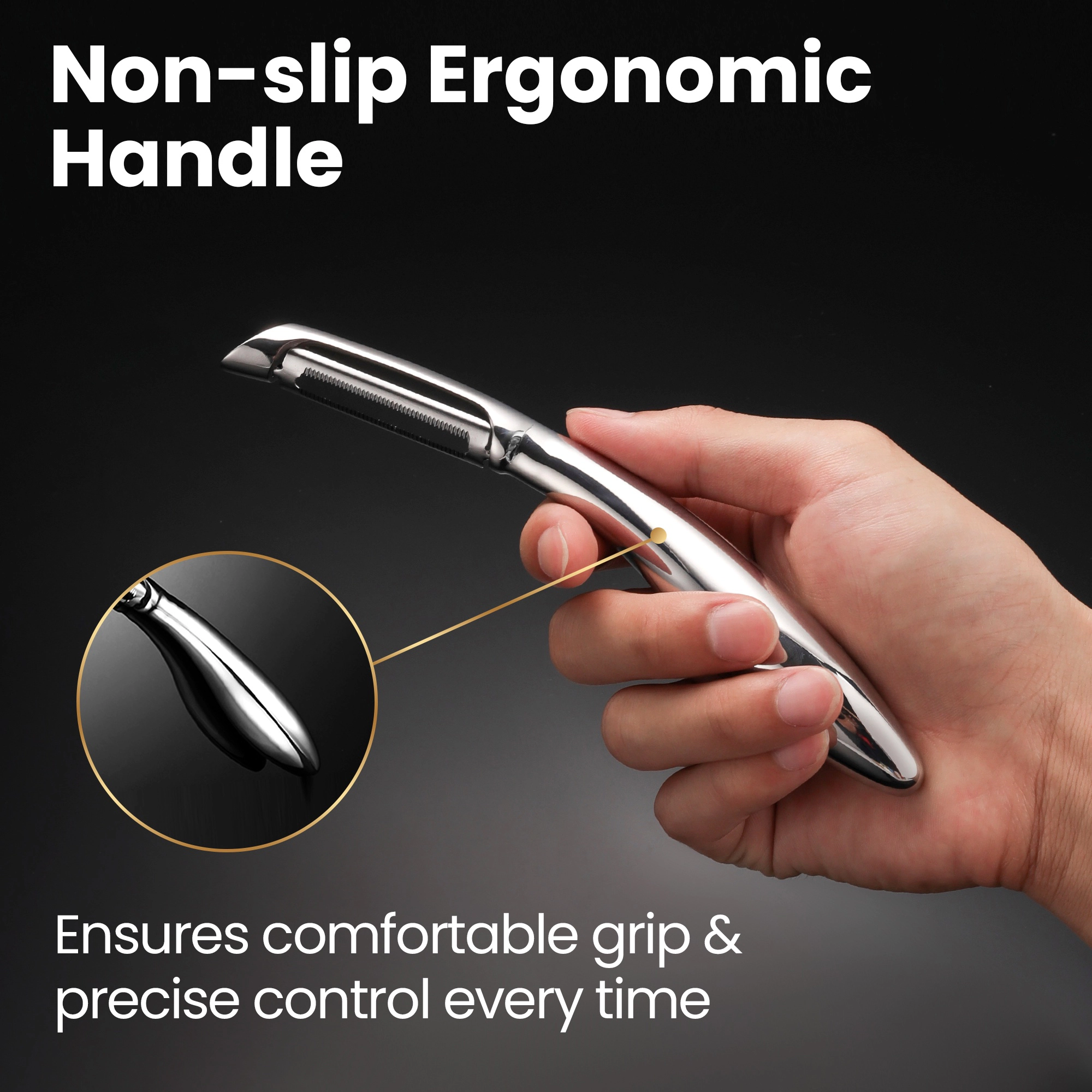 Gourmet Easy Vegetable Peeler, Potato Peeler, Stainless Steel Veggie & Fruit Peeler