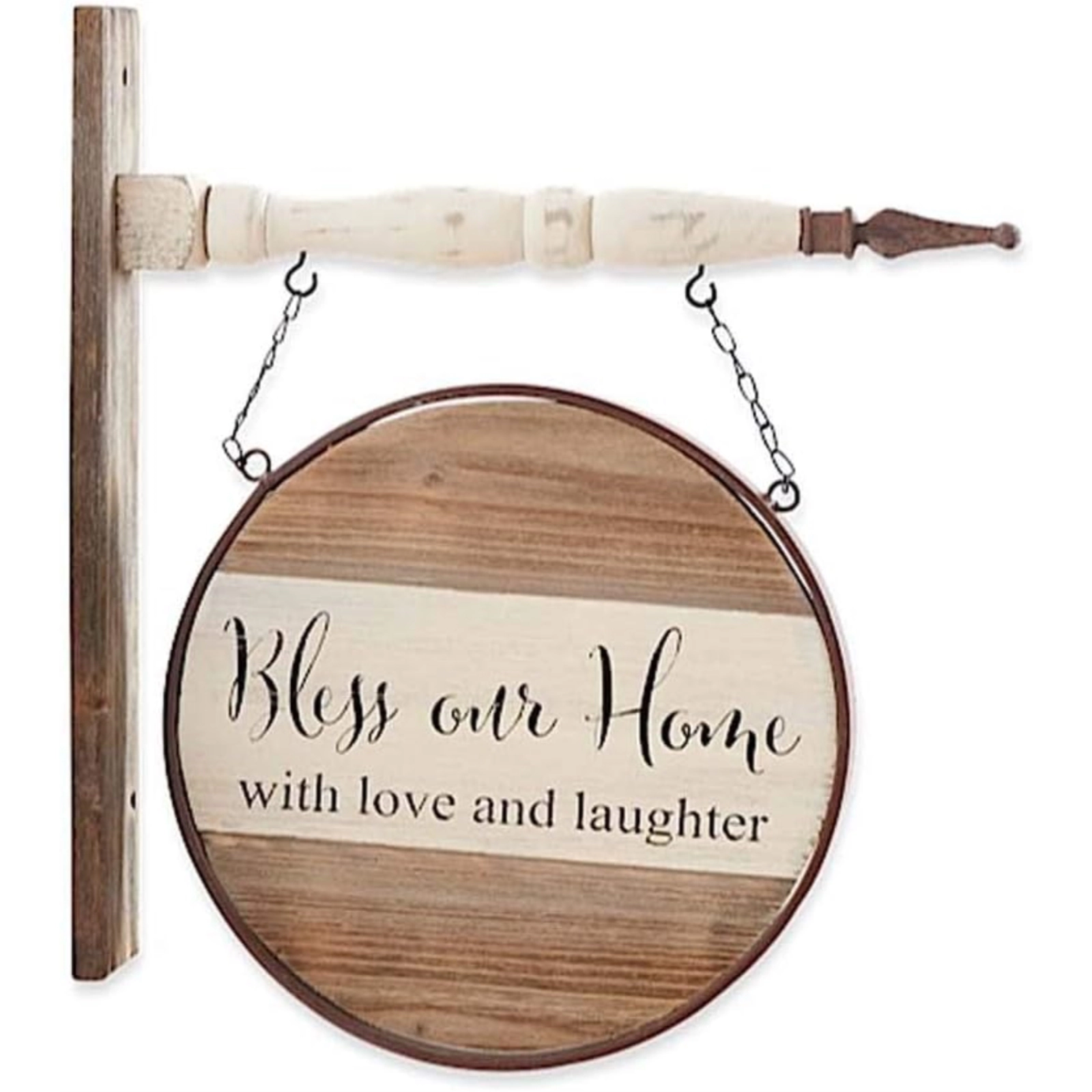 K&K Interiors Bless Our Home Circle Arrow Replacement Sign 13 x 13 inch - Arrow Sold Separately