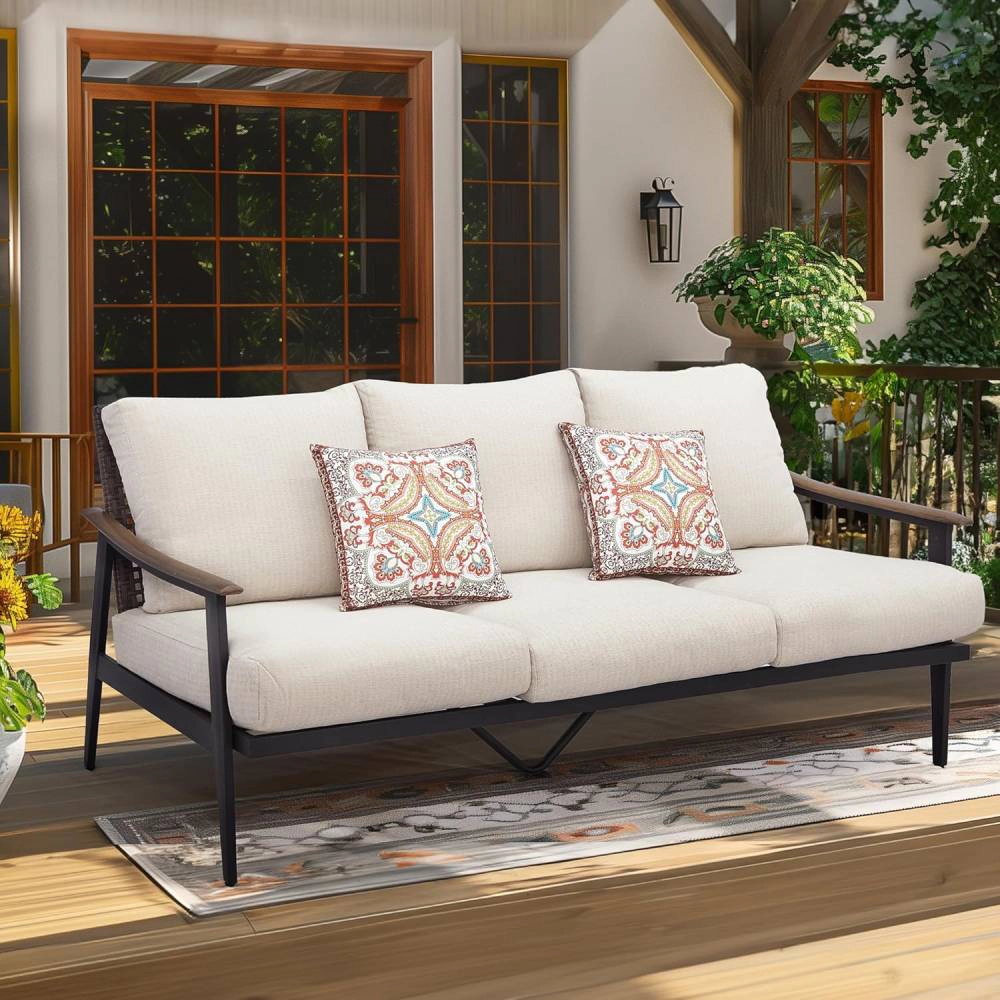 Radiant Essence Unisex Olefin Fabric Patio Sofa
