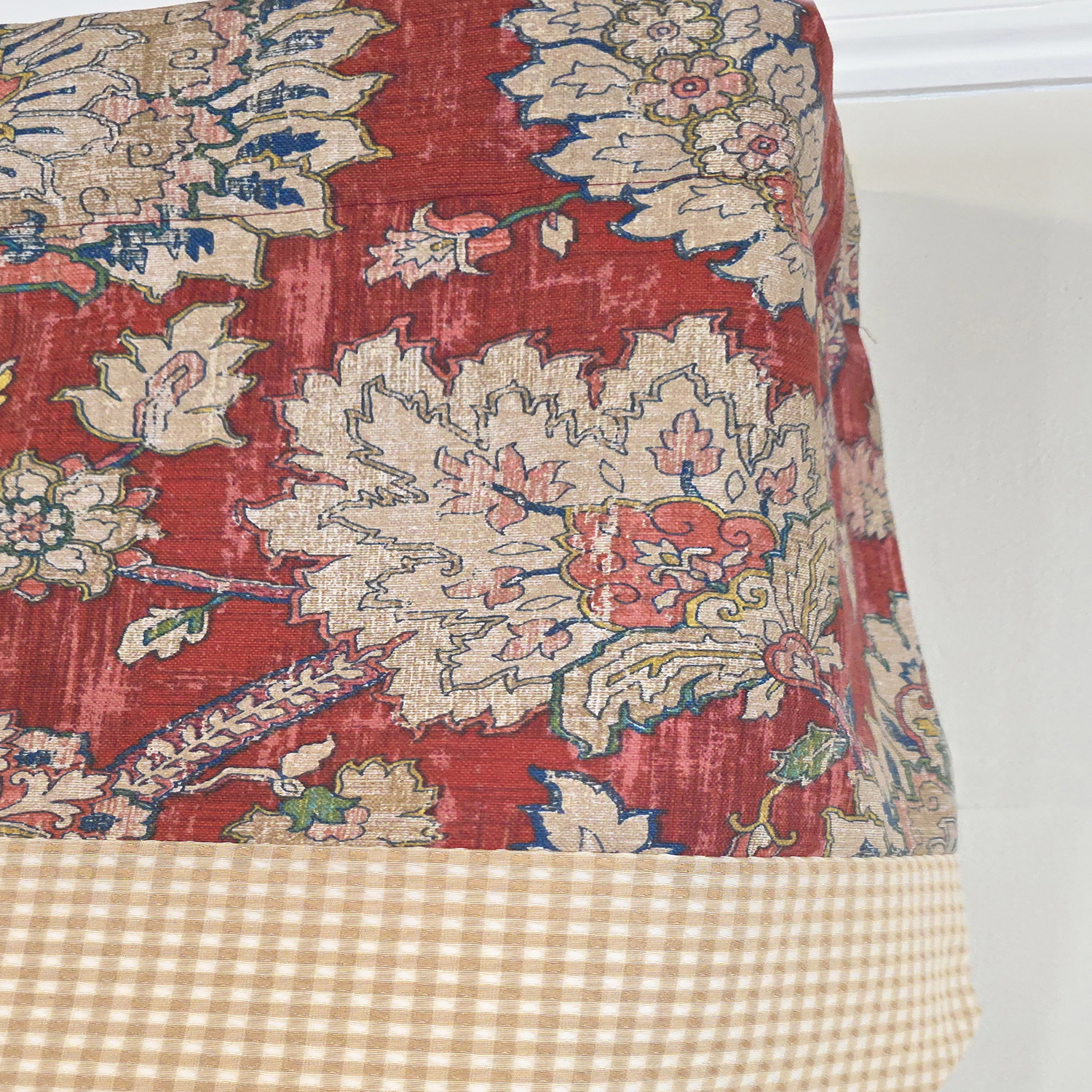 RLF Home 100% Cotton Wakeshire Provance Lined Window Valance 50 x 17 Red
