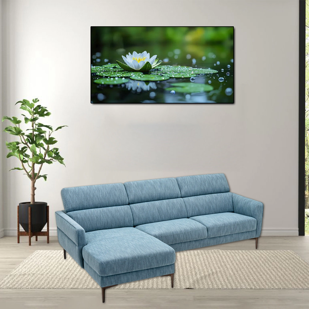 Hivvago L-Shaped Sectional Couch with Triple Adjustable Headrests