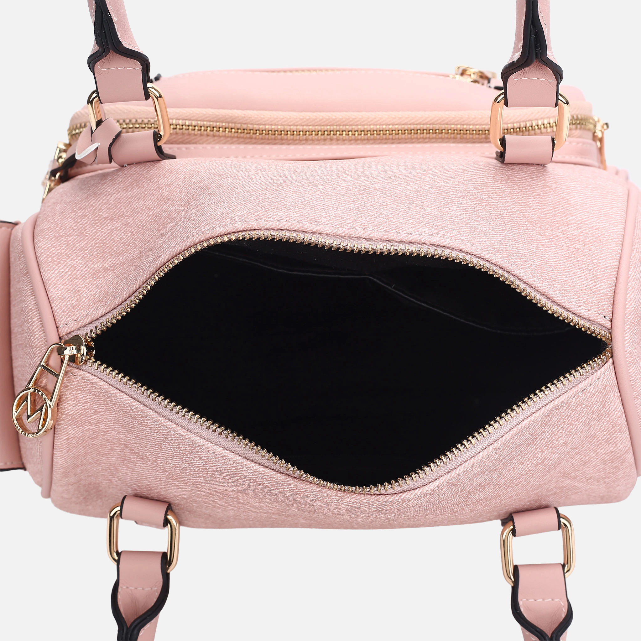 Mia K Collection Faux Leather Satchel with Detachable Strap
