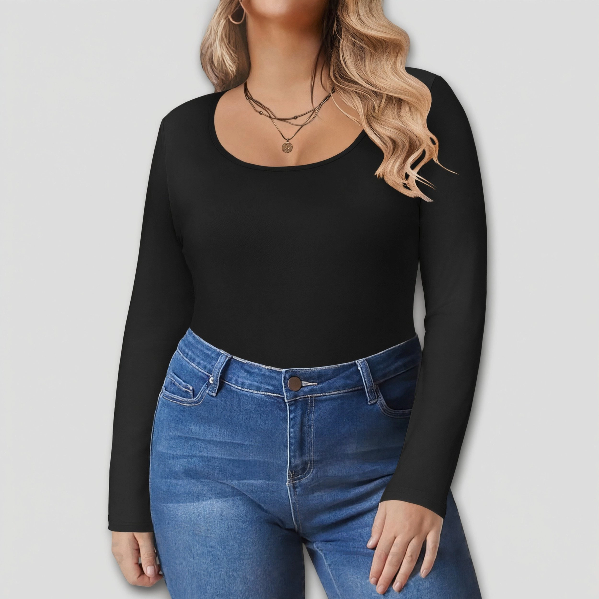Zeagoo Women Round Neck Long Sleeve T Shirt