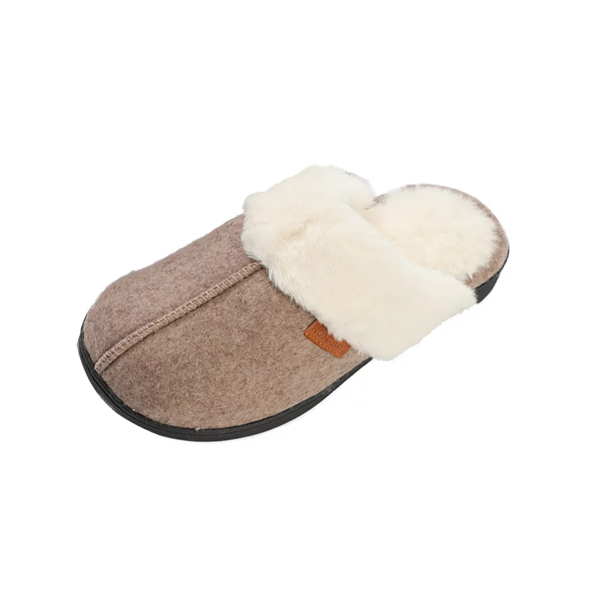 Roxoni Women's Winter House Fuzzy Fluffy Furry Cozy Clog Slipper