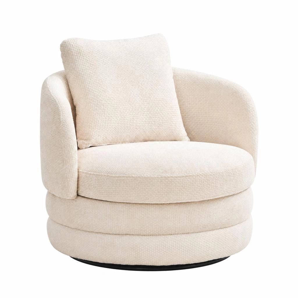 GOODSILO Low Profile Upholstered Armless Accent Chair