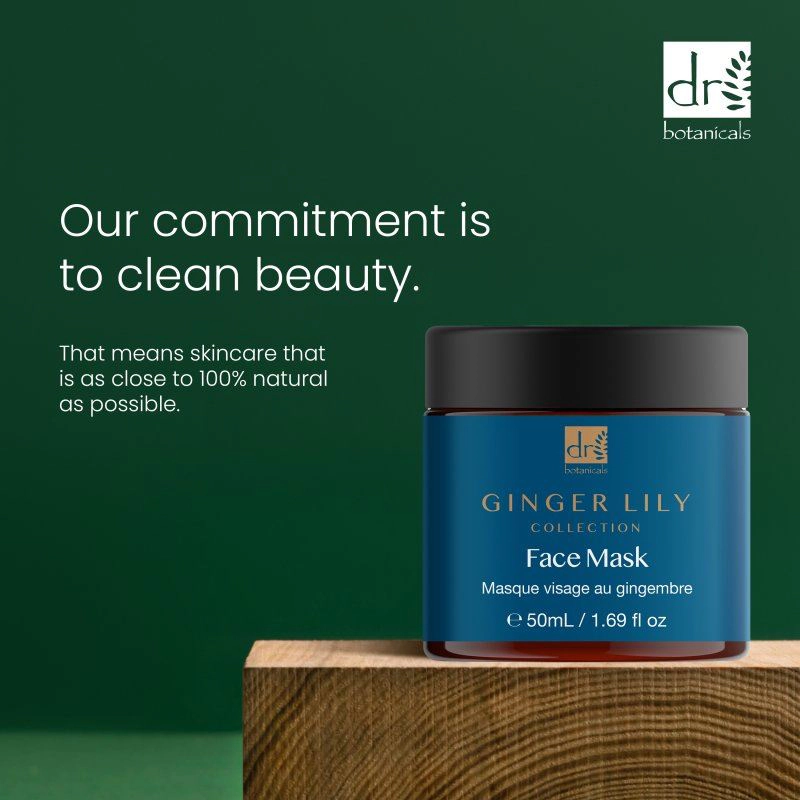 Dr Botanicals Gingerlily Mask 50ml, Hydrating Radiance Mask for Normal to Dry Skin