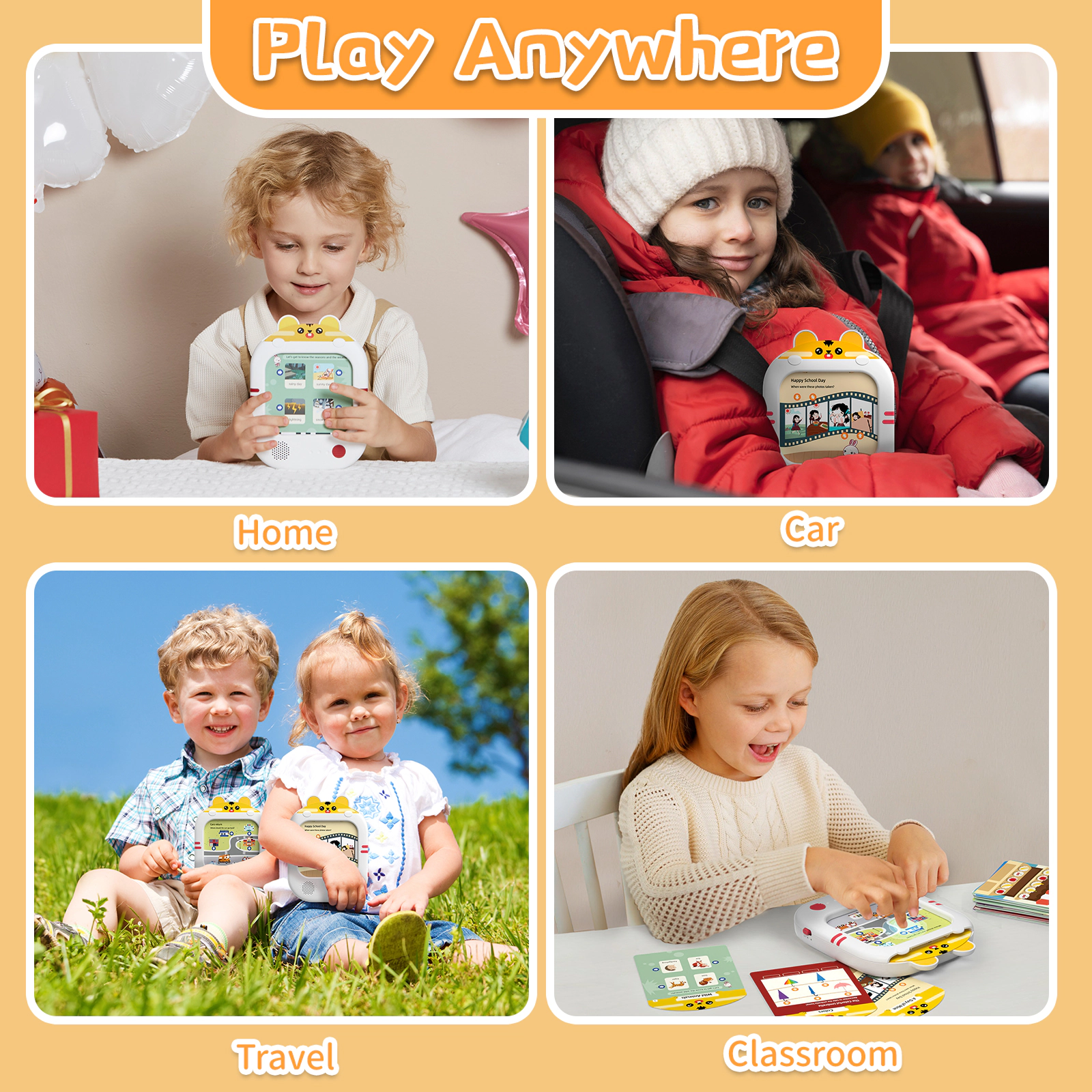 Alilo Interactive Learning Tablet – Screen-Free Educational Toy with 40+ Talking Cards & 180+ Words