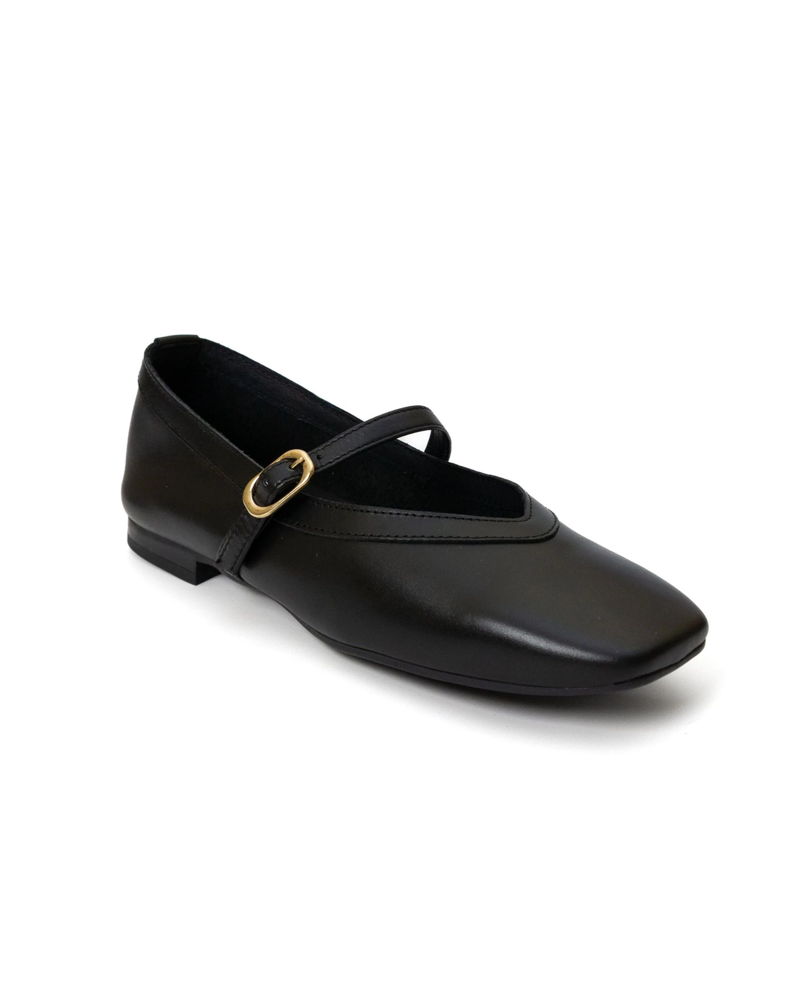 Menina Step Womens Greta Leather Mary Jane Flat