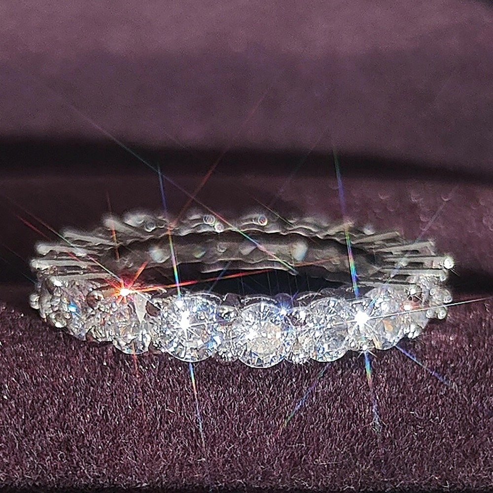 14K Gold Plated Cubic Zirconia Stackable Statement Ring