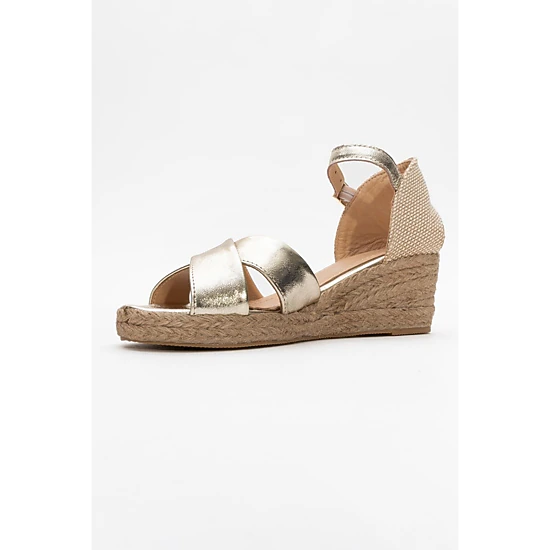 Forever & Always Womens Miria Leather Platform Espadrille