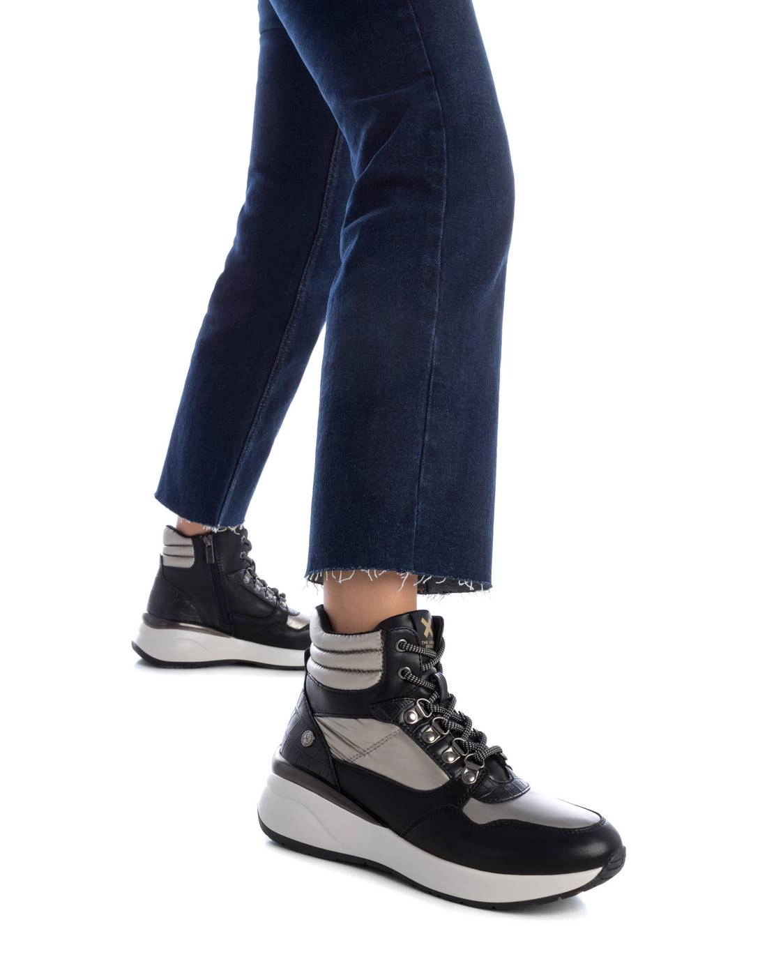 XTI Women's Quilted Wedge Sport Booties Heel