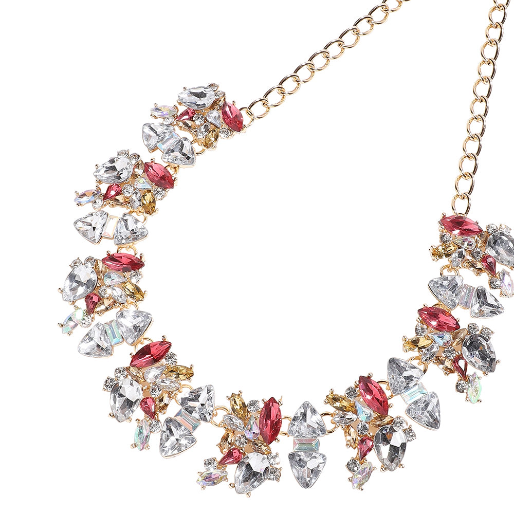 SOHI Women's Crystal Collar Necklace