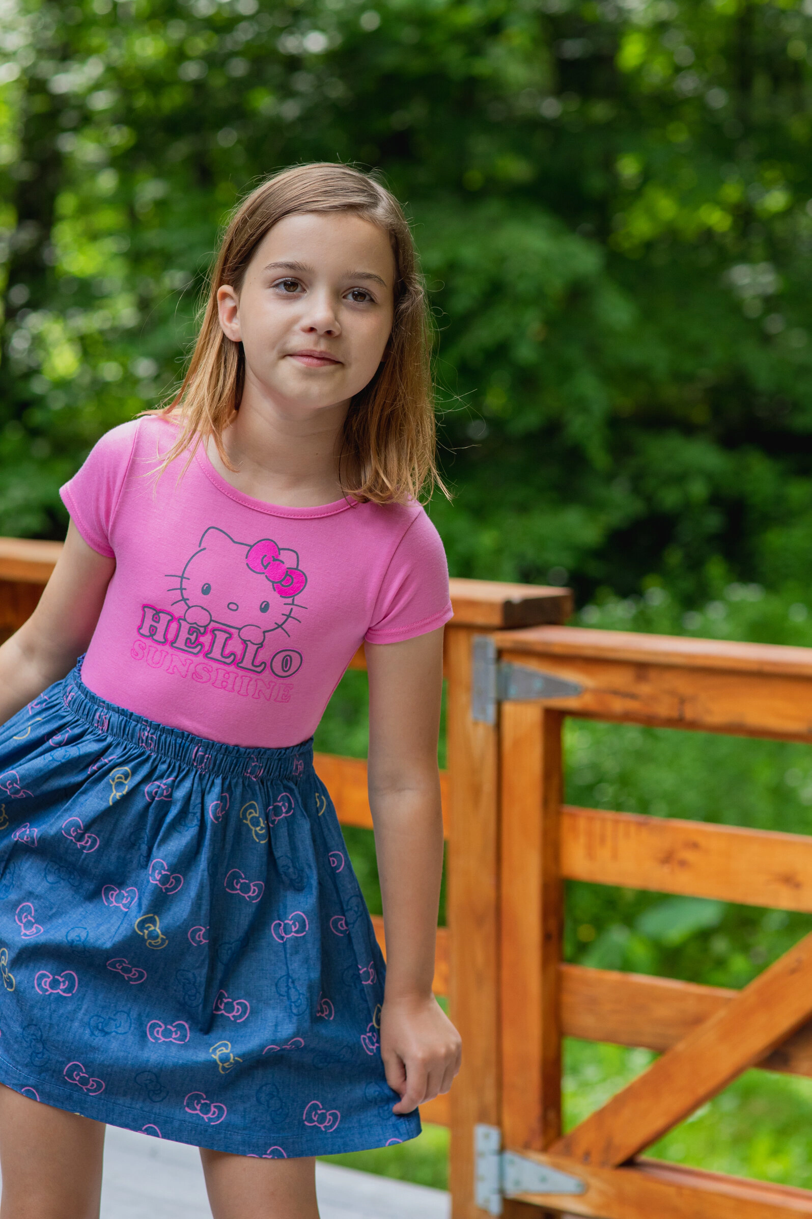 Hello Kitty Girls' Flare Short Sleeve Dress