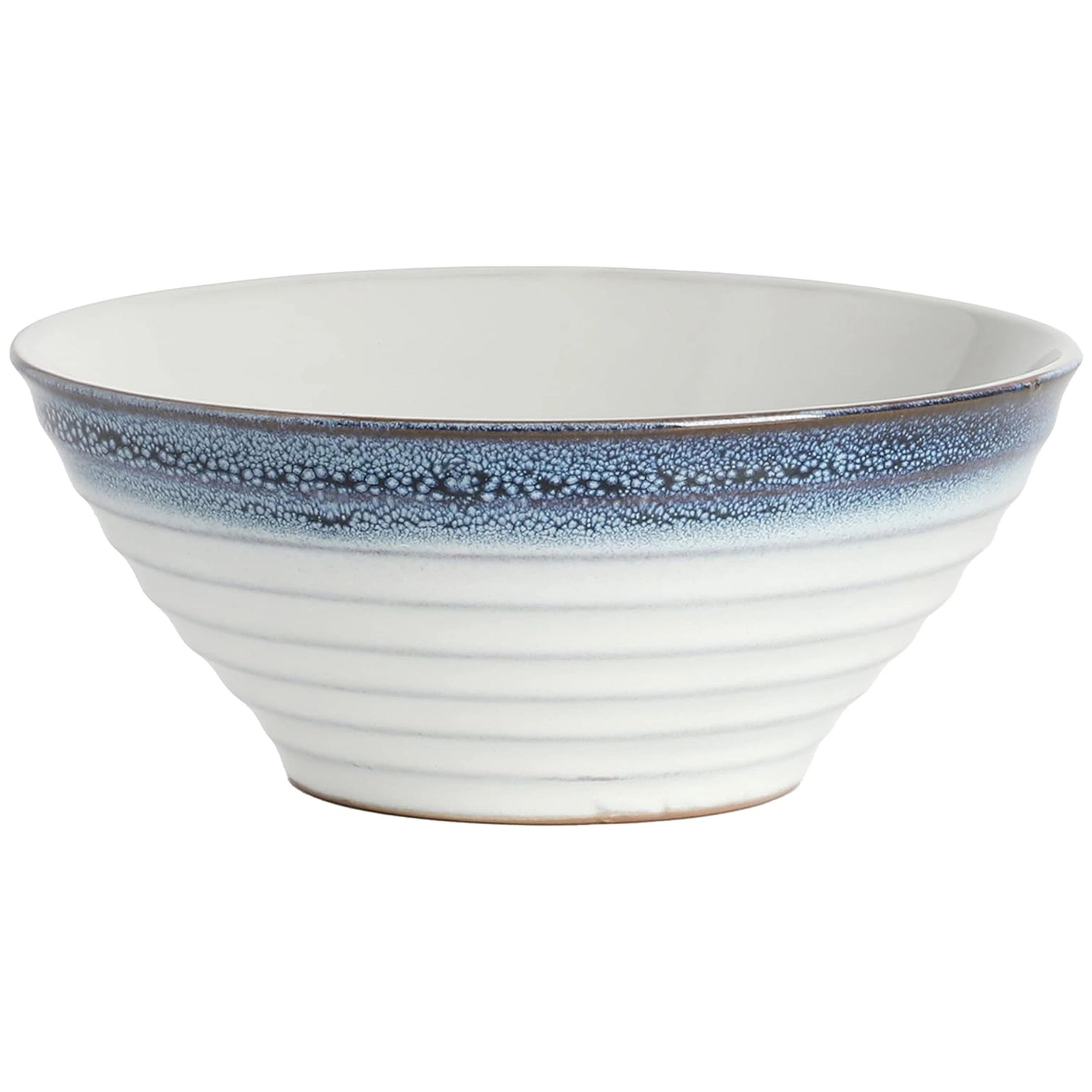 Gibson Elite Spiral Embossed 16 Piece Stoneware Dinnerware Set Blue