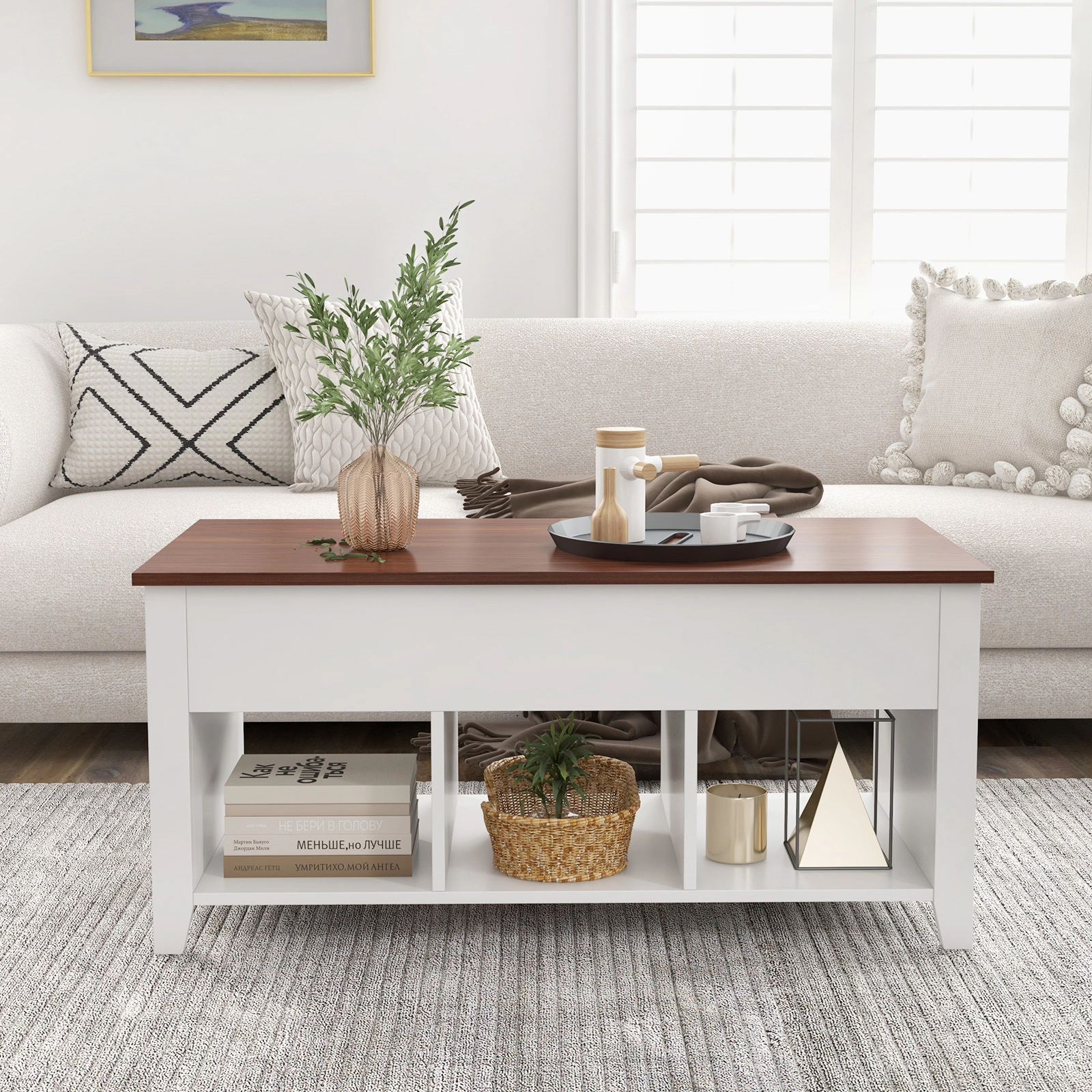 LJG Coffee Table with Hidden Storage Compartment