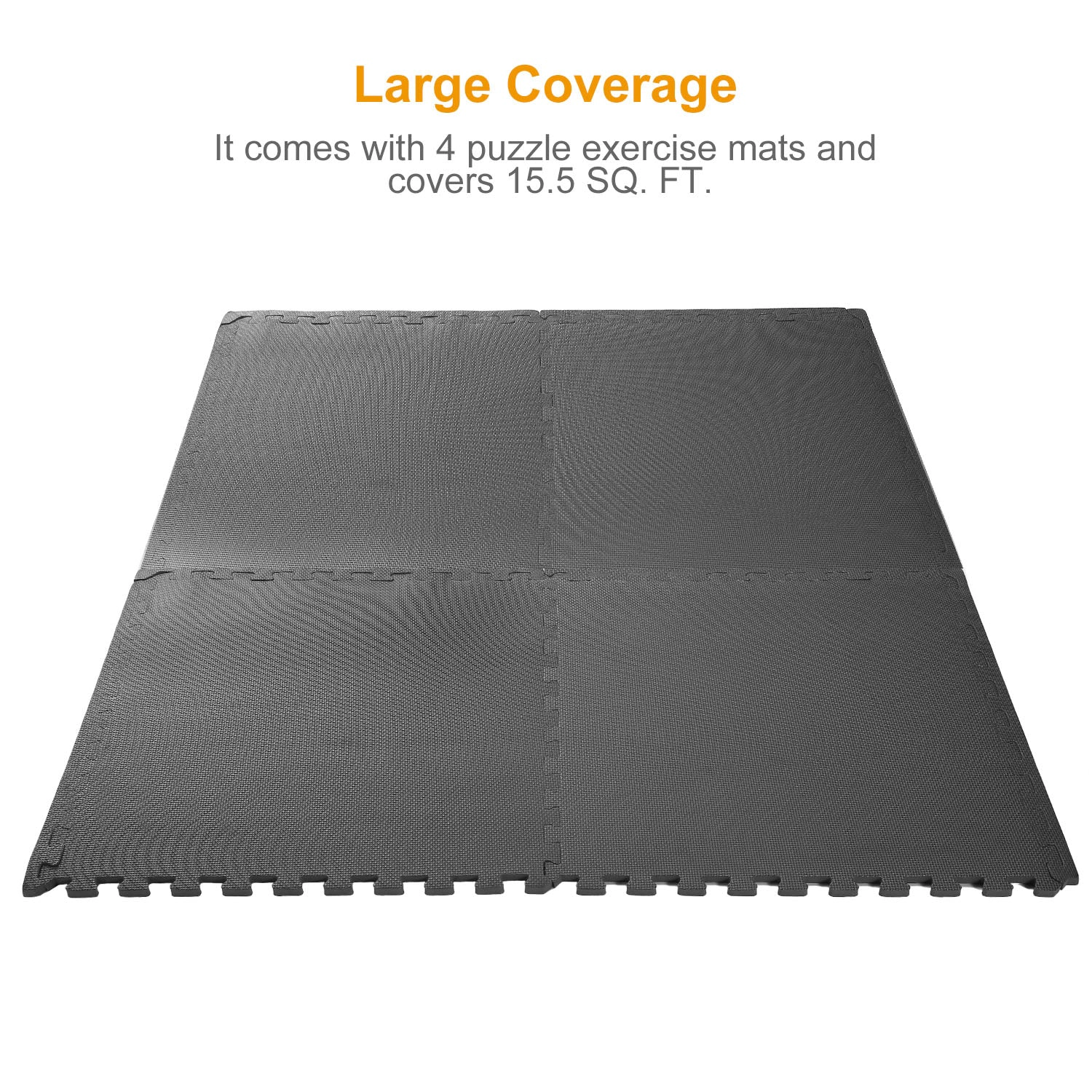 GBruno EVA Foam Interlocking Exercise Mat, 4 Pcs
